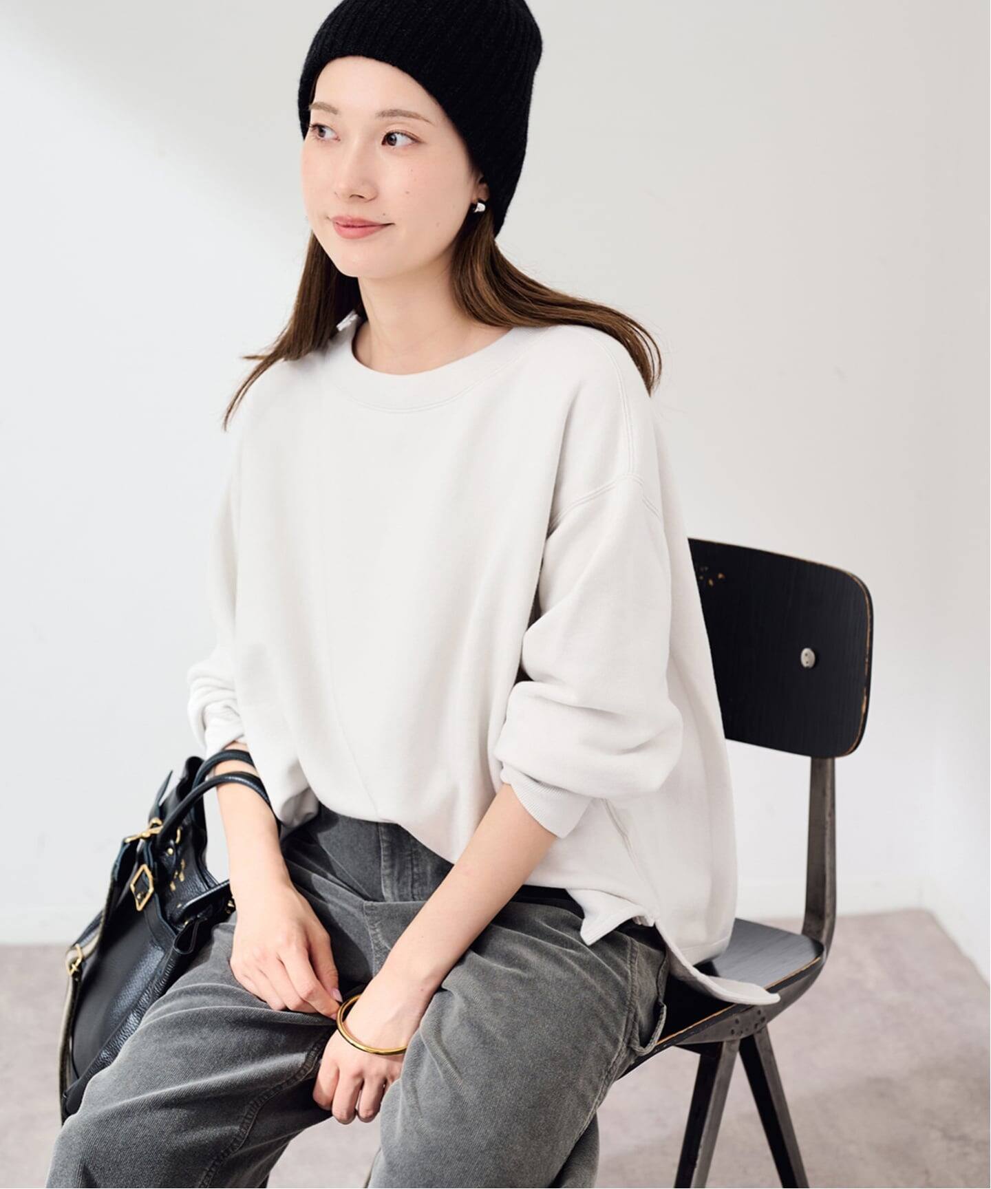 ≪一部カラーWEB限定 / 追加≫ボートネックワイドスウェット 