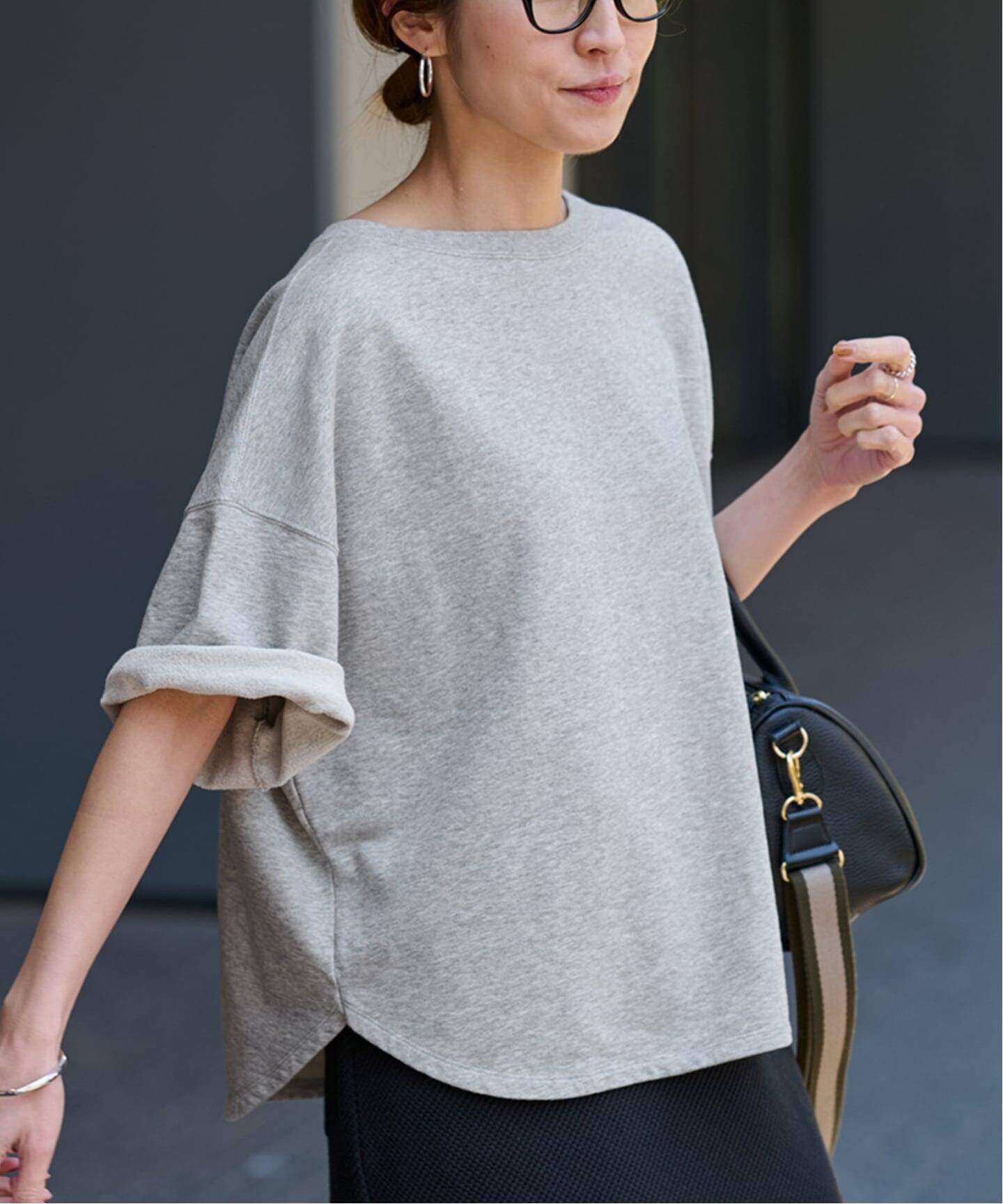 ミニ裏毛ハーフスリーブラウンドTee ≪新色 / 追加≫ミニ裏毛ハーフスリーブラウンドTee（Tシャツ