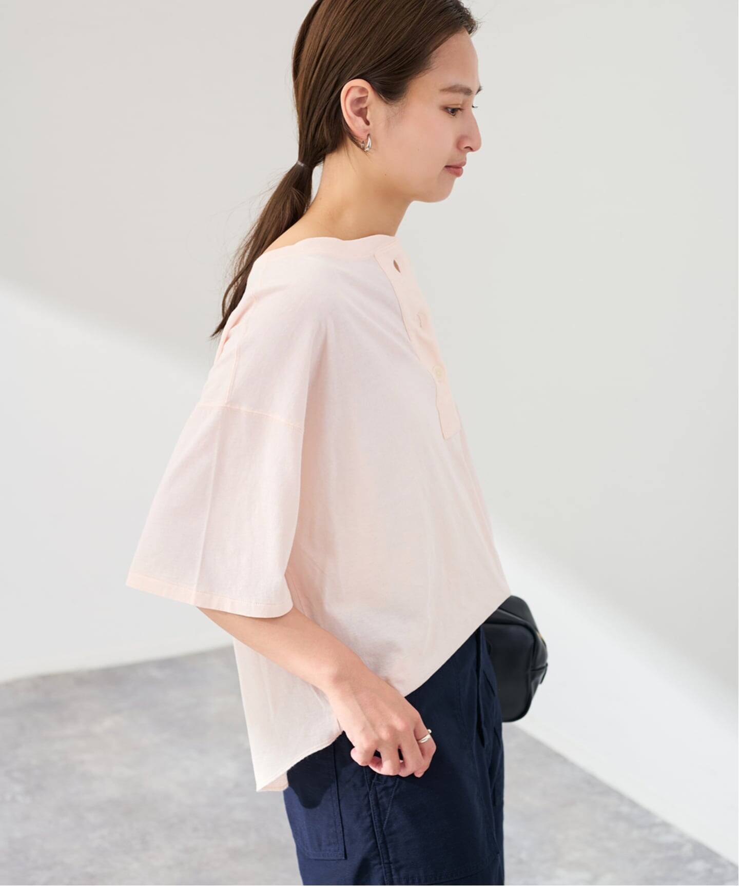 ヘンリーネックWIDE-Tee（Tシャツ／カットソー）｜FRAMeWORK（フレーム