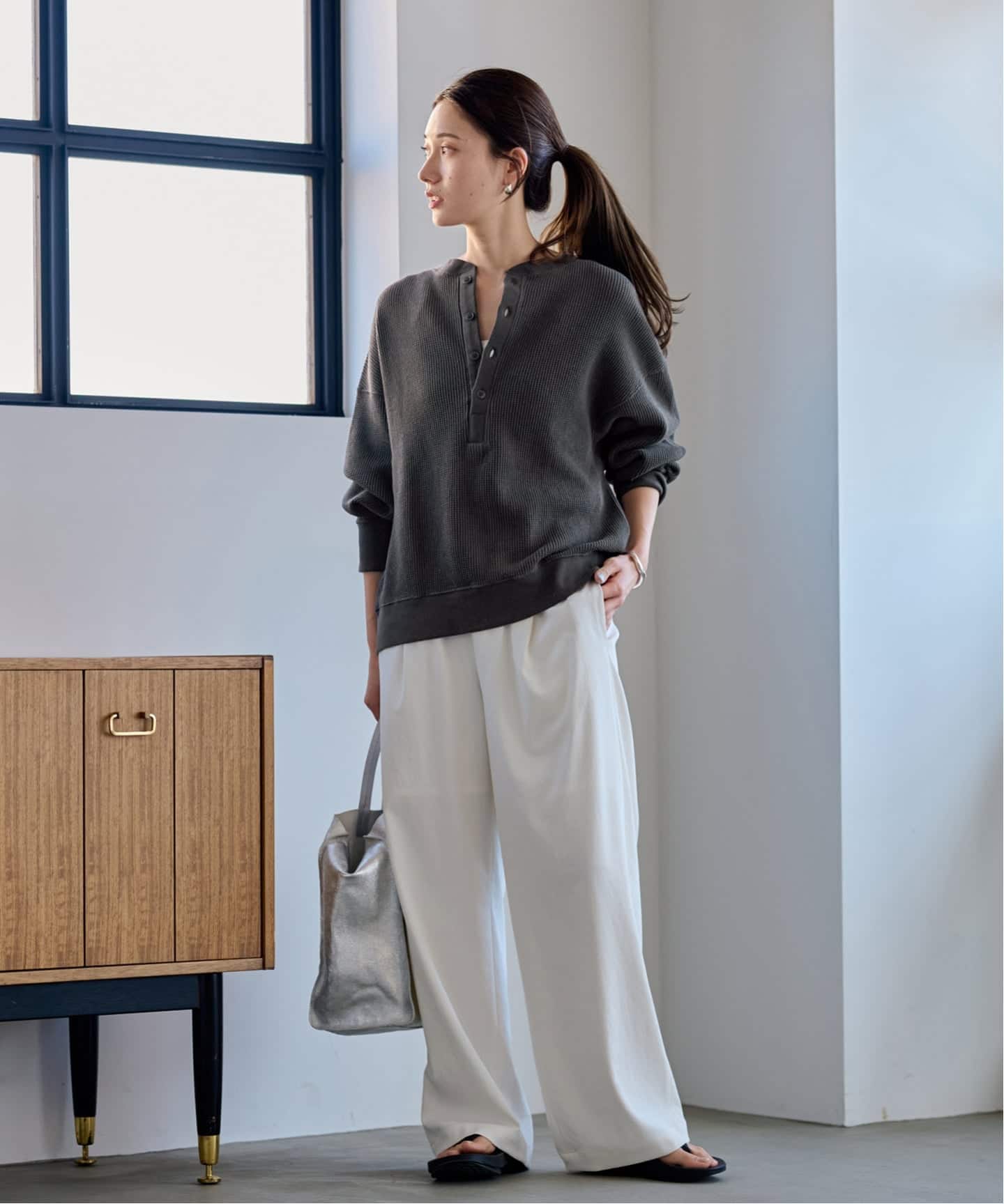 ≪WEB限定 / 追加予約≫ワッフルヘンリープルオーバー（Tシャツ