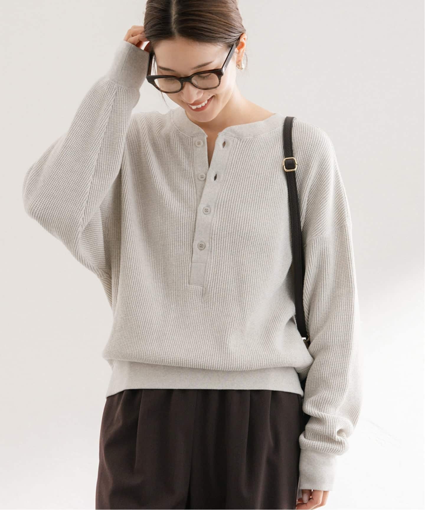 ≪WEB限定 / 追加≫ワッフルヘンリープルオーバー（Tシャツ