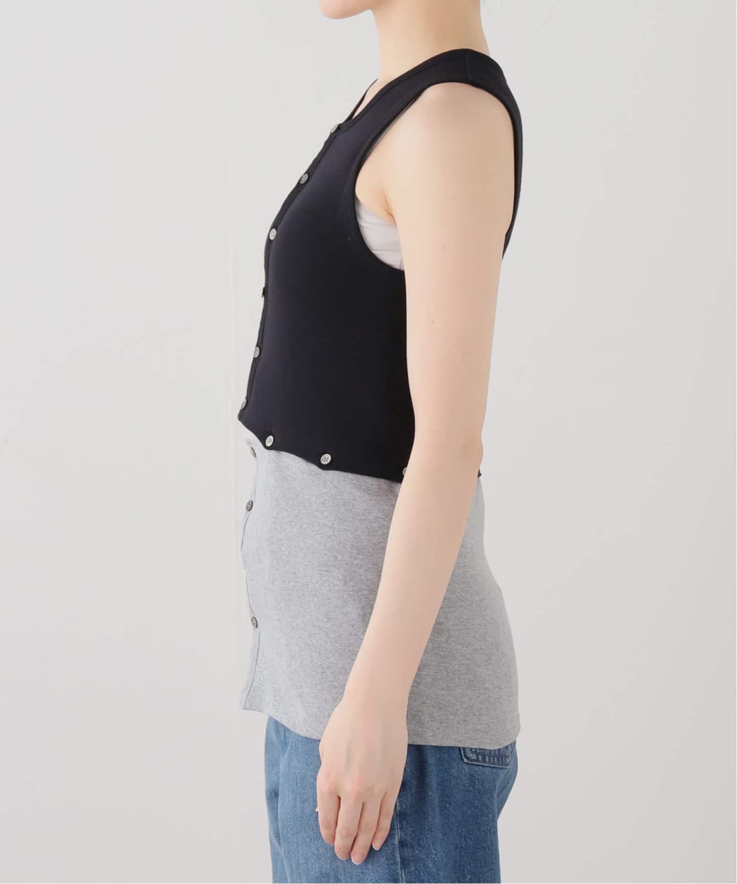 KAYLE/ケイル HIGH GAUGE RIB DETACHABLE タンクトップ（タンクトップ