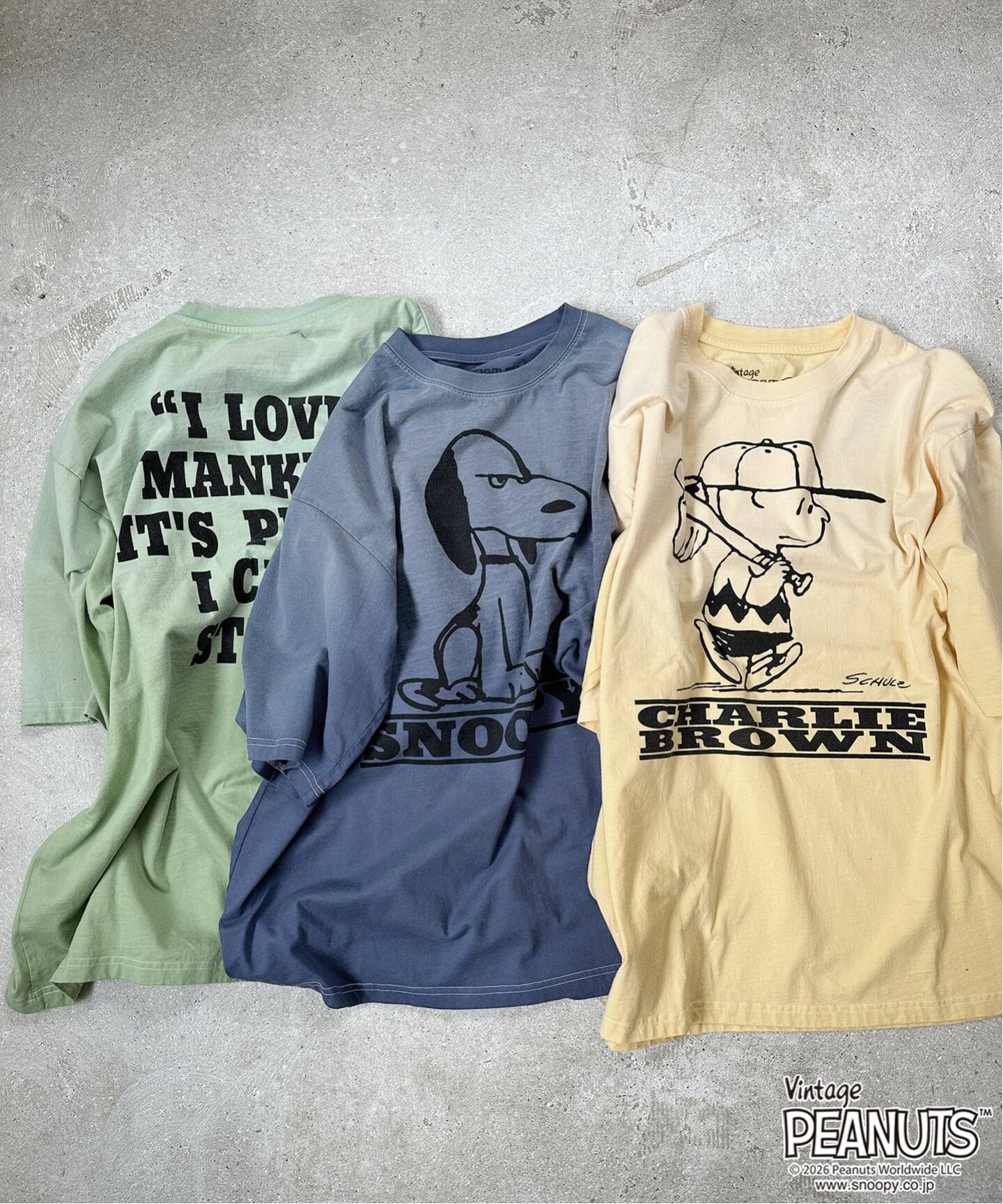フレームワーク　JOHNBULL ピーナッツ　スヌーピー　Tシャツ JOHNBULL/ジョンブル PEANUTS SNOOPY TEE（Tシャツ／カットソー