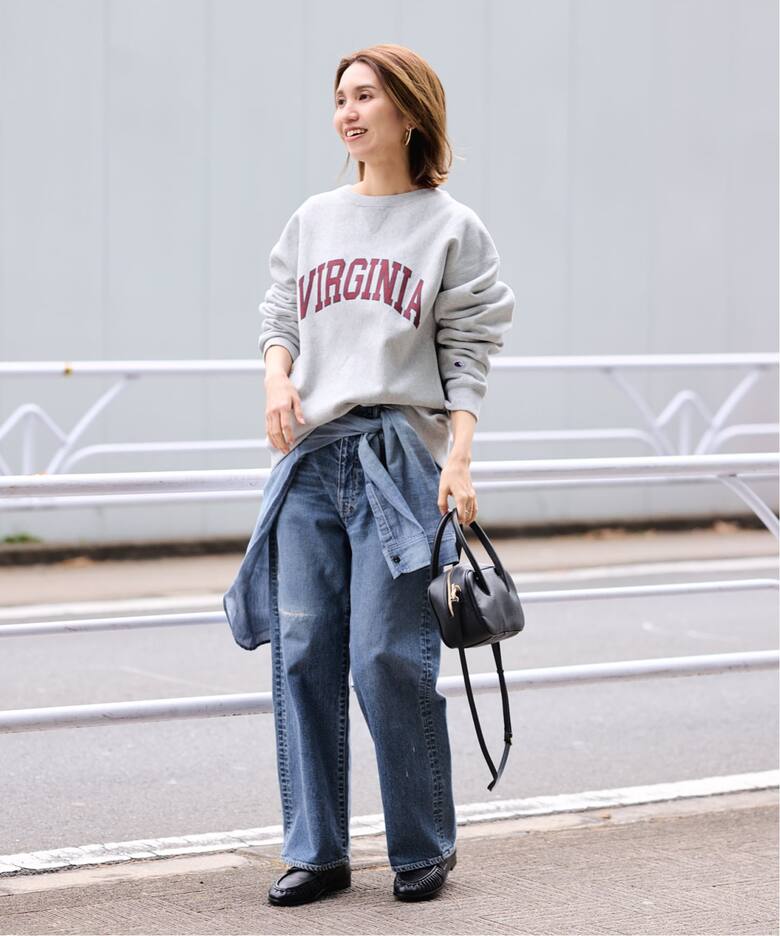 Champion 別注リバースウィーブ ロゴスウェットポケットプルオーバー 