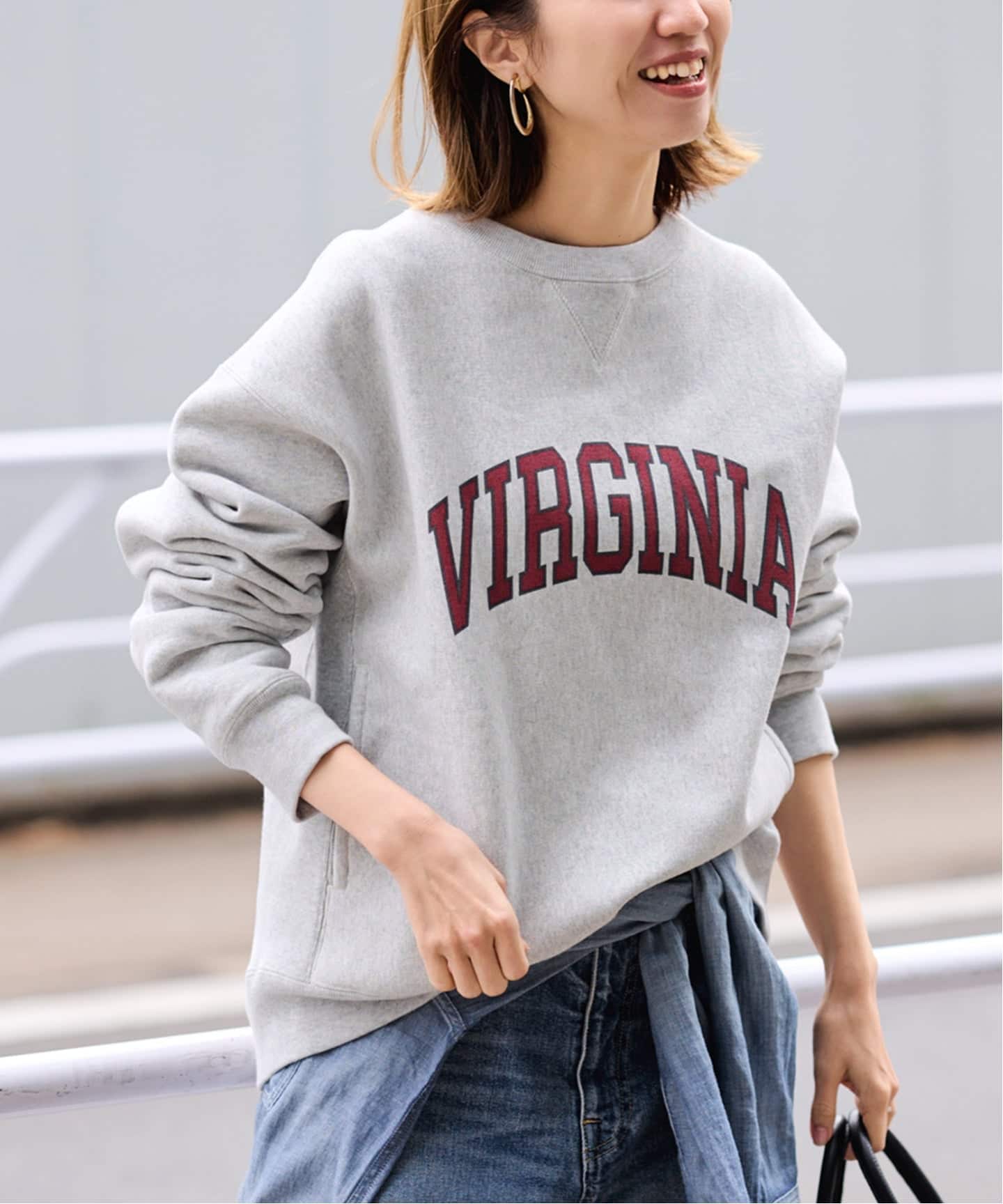 Champion 別注リバースウィーブ ロゴスウェットポケットプルオーバー