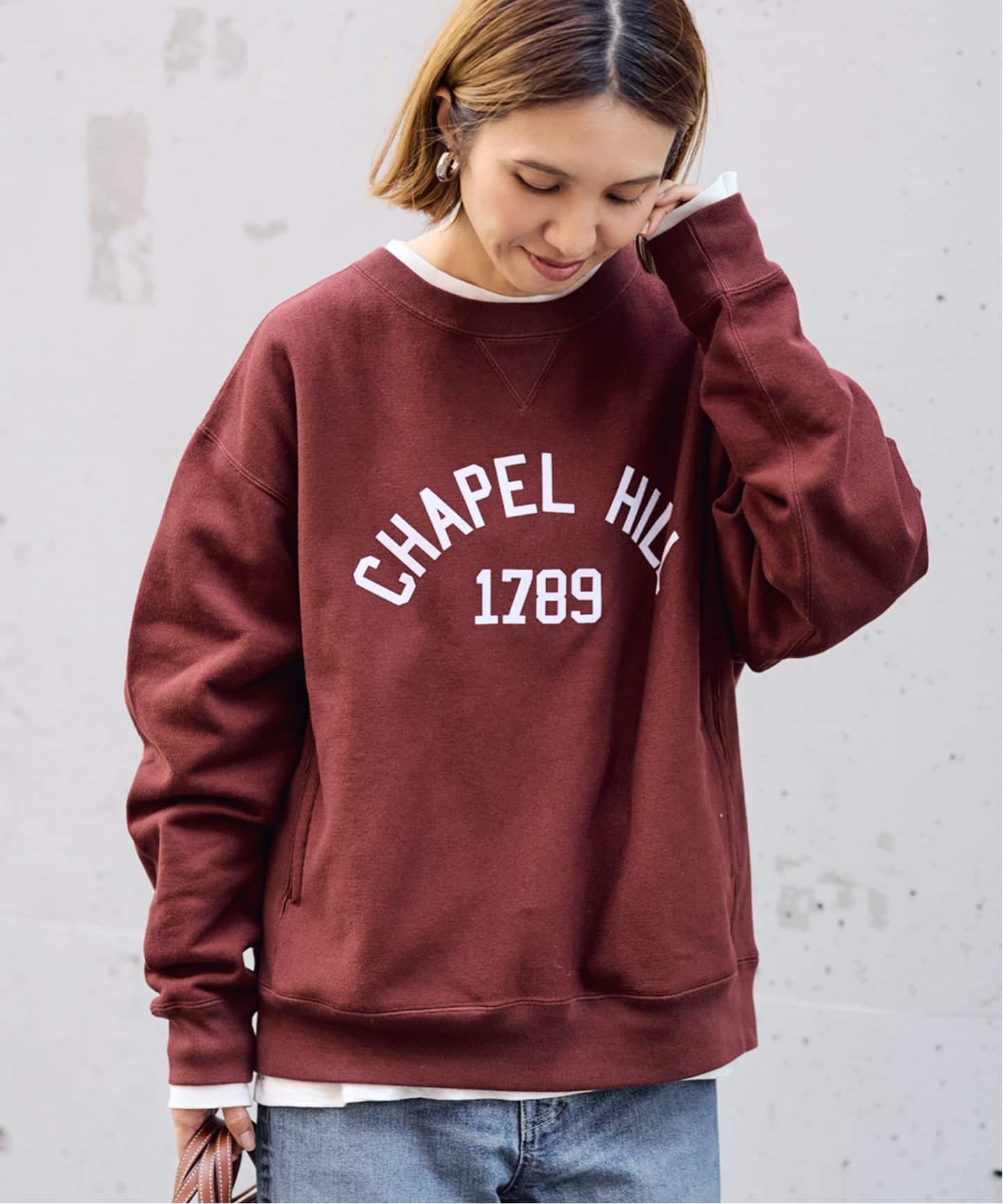 ≪予約≫Champion 別注リバースウィーブ ロゴスウェットポケットプル