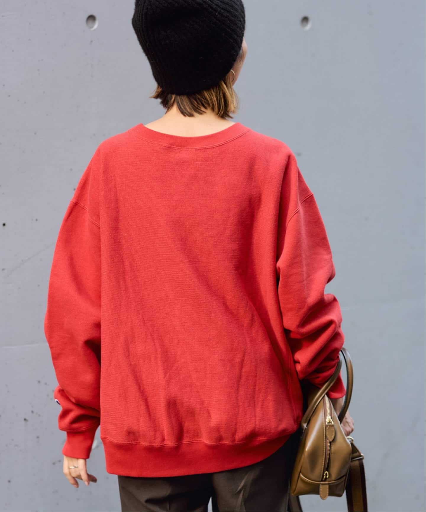 Champion 別注リバースウィーブ ロゴスウェットポケットプルオーバー