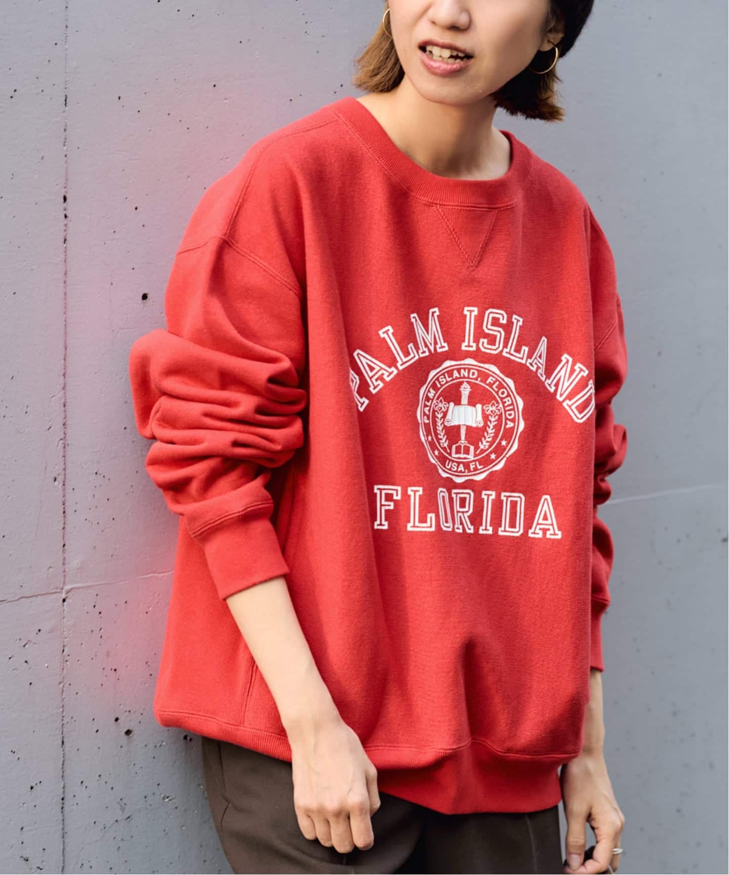 【最終価格】別注　Champion　FRAMeWORK　リバースウィーブ Champion 別注リバースウィーブ ロゴスウェットポケットプルオーバー