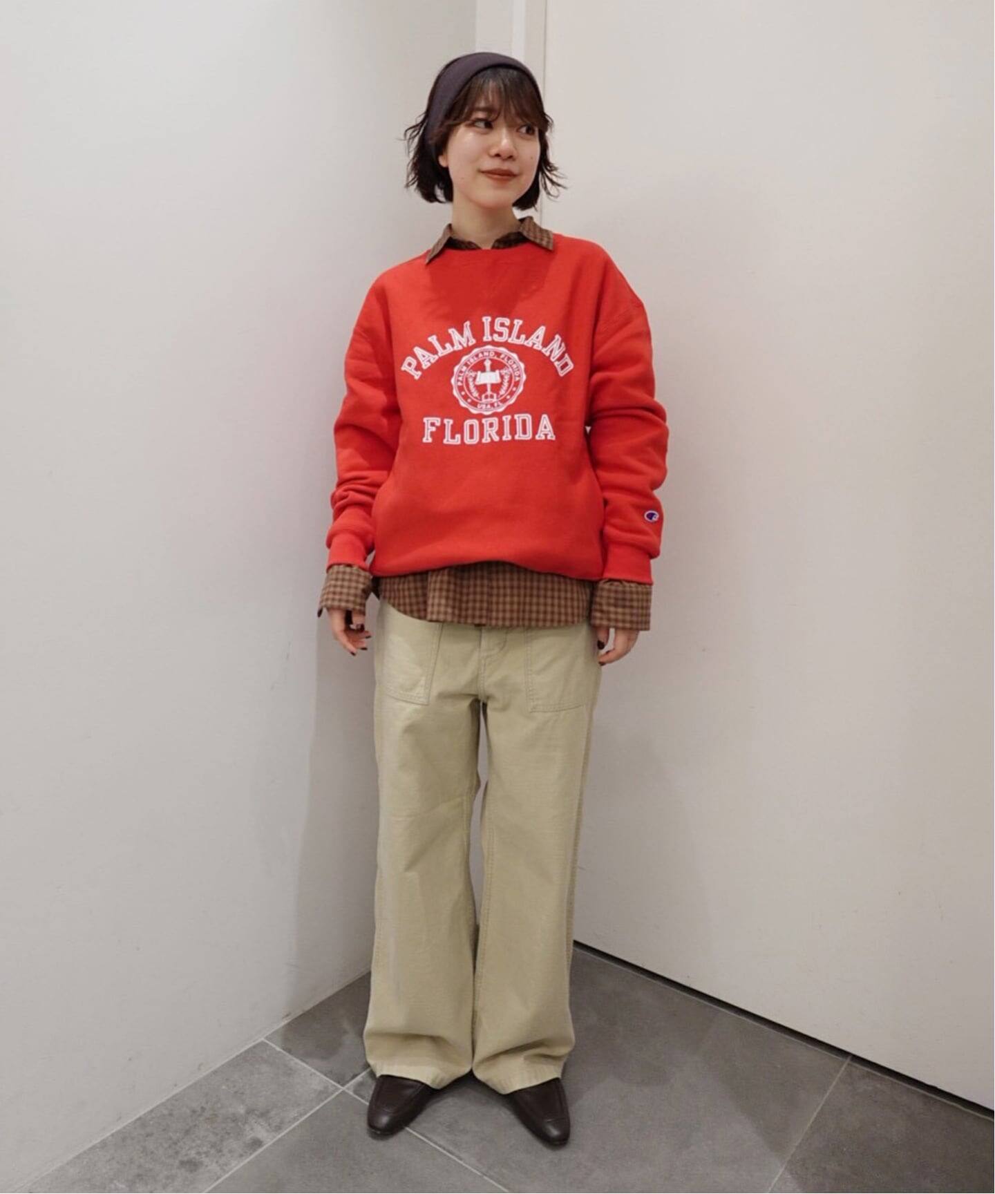 Champion 別注リバースウィーブ ロゴスウェットポケットプルオーバー