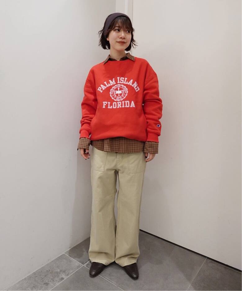 Champion 別注リバースウィーブ ロゴスウェットポケットプルオーバー 