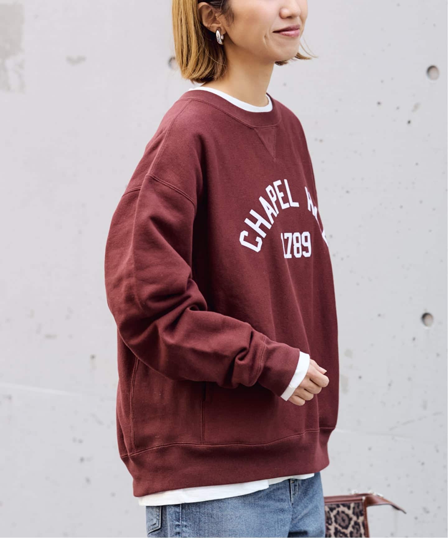 Champion 別注リバースウィーブ ロゴスウェットポケットプルオーバー