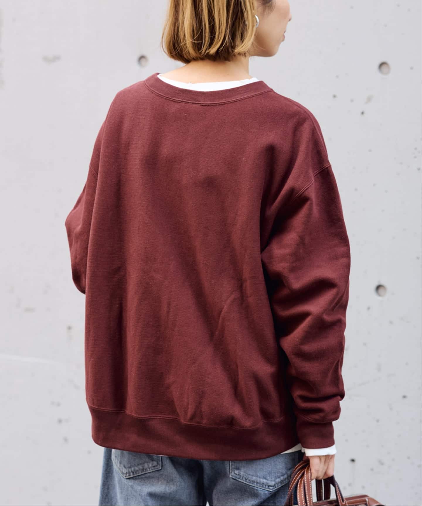Champion 別注リバースウィーブ ロゴスウェットポケットプルオーバー