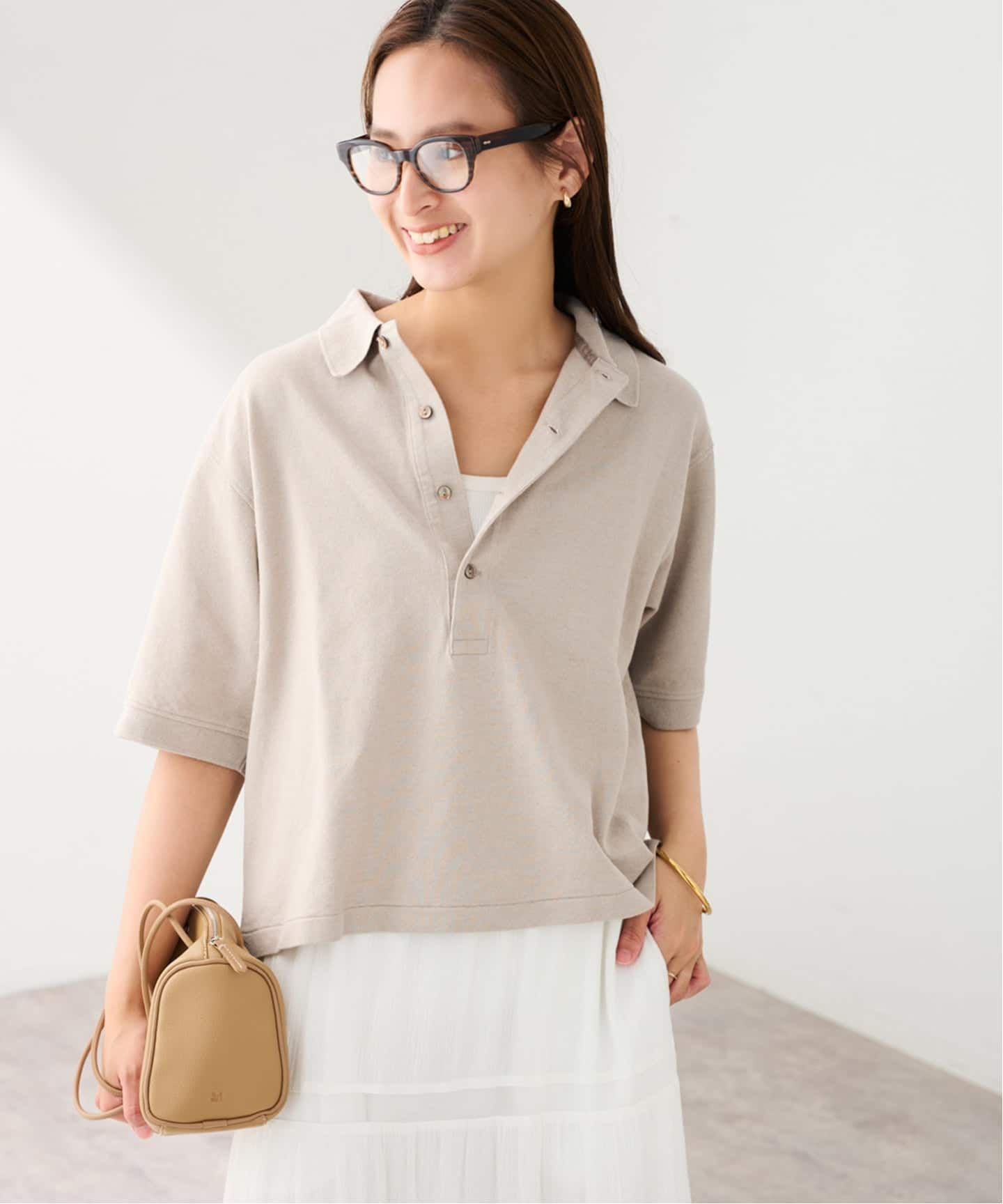 LOEFF/ロエフ 別注リネンコットンポロシャツ（Tシャツ／カットソー