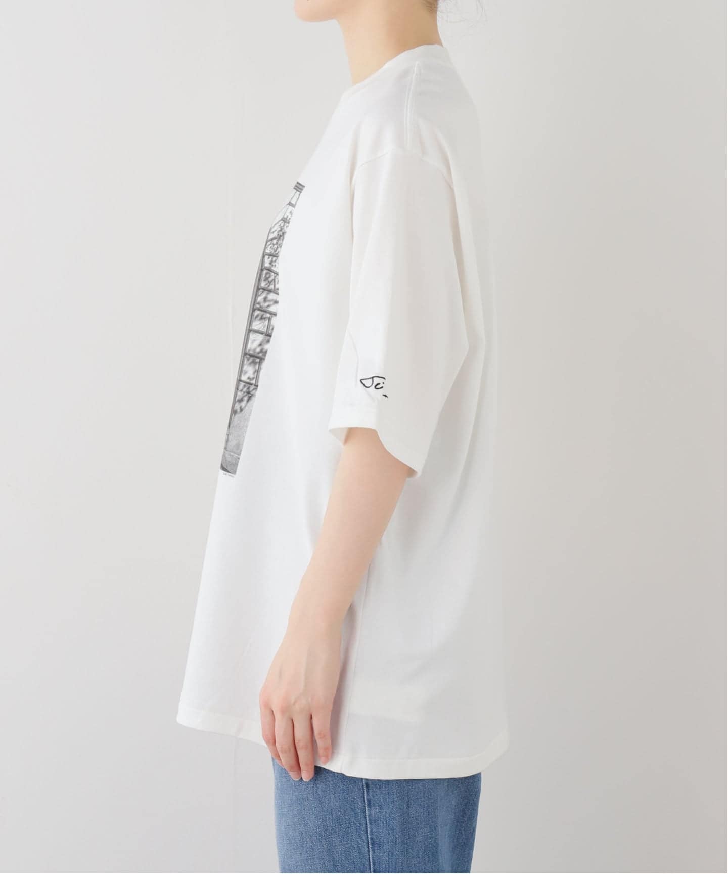 【フレームワーク】ジェーンスミス Tシャツ ホワイト JANE SMITH/ジェーンスミス jay tanju DOWN THERE ss tシャツ（Tシャツ