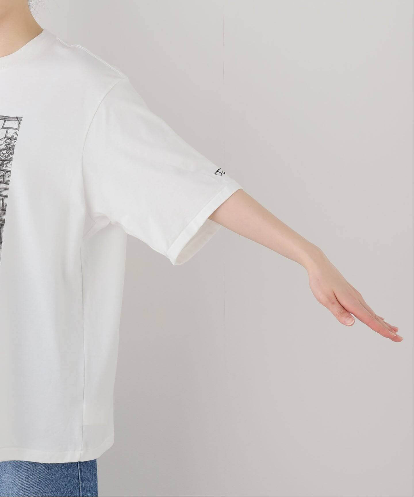 【フレームワーク】ジェーンスミス Tシャツ ホワイト JANE SMITH/ジェーンスミス jay tanju DOWN THERE ss tシャツ（Tシャツ