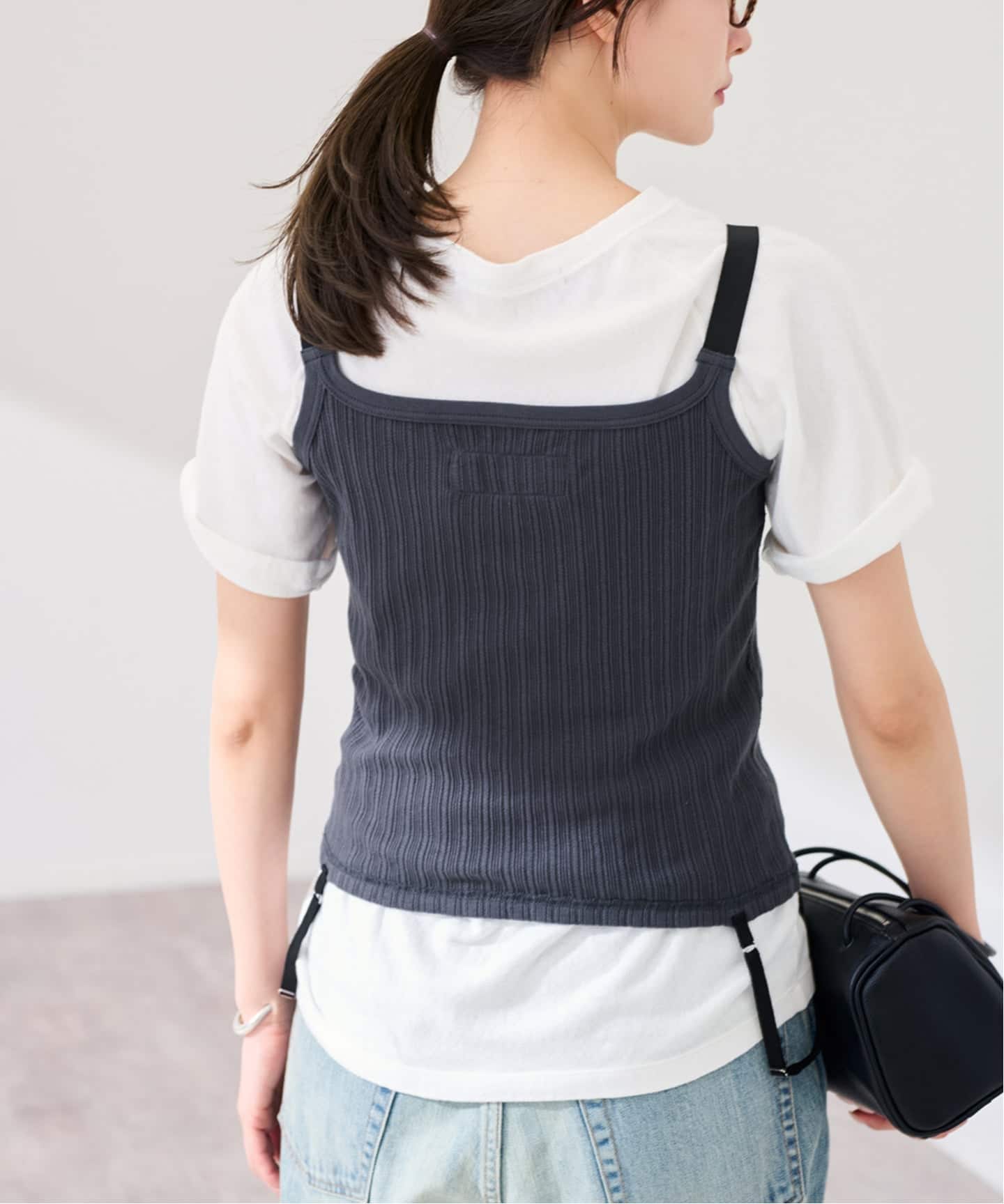 jane smith タンク IENA｜【一部店舗限定】JANE SMITH/ジェーンスミス BUTTON TANK TOP