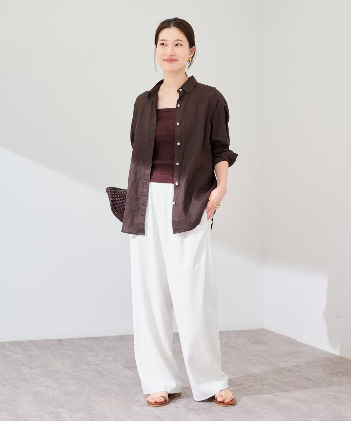 JANE SMITH/ジェーンスミス cotton eyelet rib up down cam（タンク 
