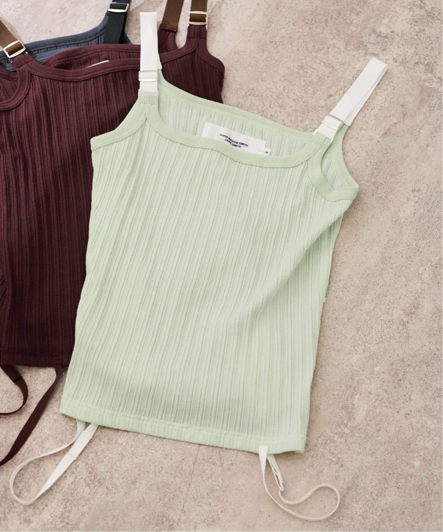JANE SMITH/ジェーンスミス cotton eyelet rib up down cam（タンク
