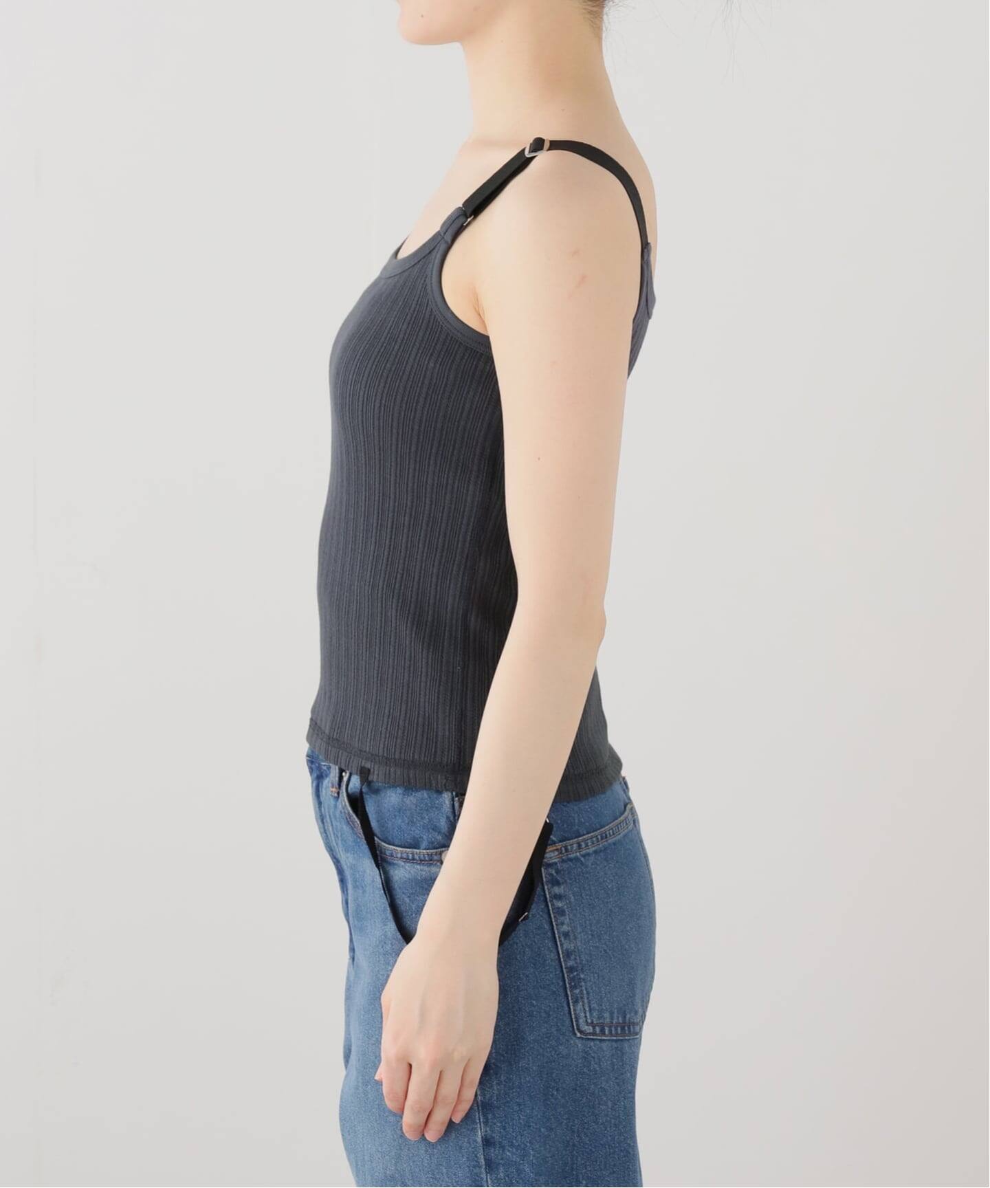 JANE SMITH/ジェーンスミス cotton eyelet rib up down cam（タンク