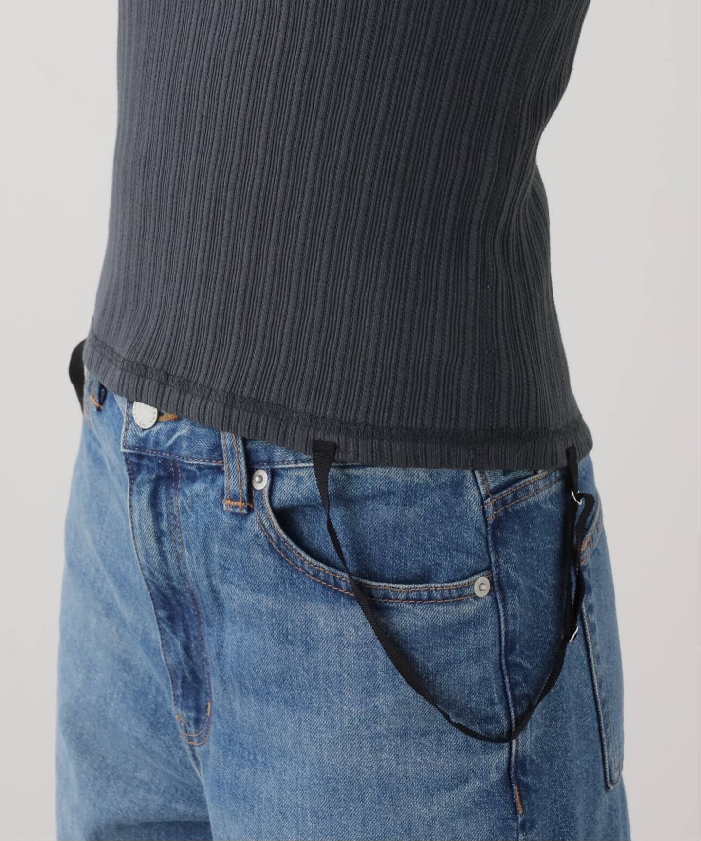 JANE SMITH ジェーンスミス 24AW COTTON MILLING UP AND DOWN TANK TOP タンクトップ 24WCT-632L カーキ 38 COTTON VELOUR UP AND DOWN TANK TOP