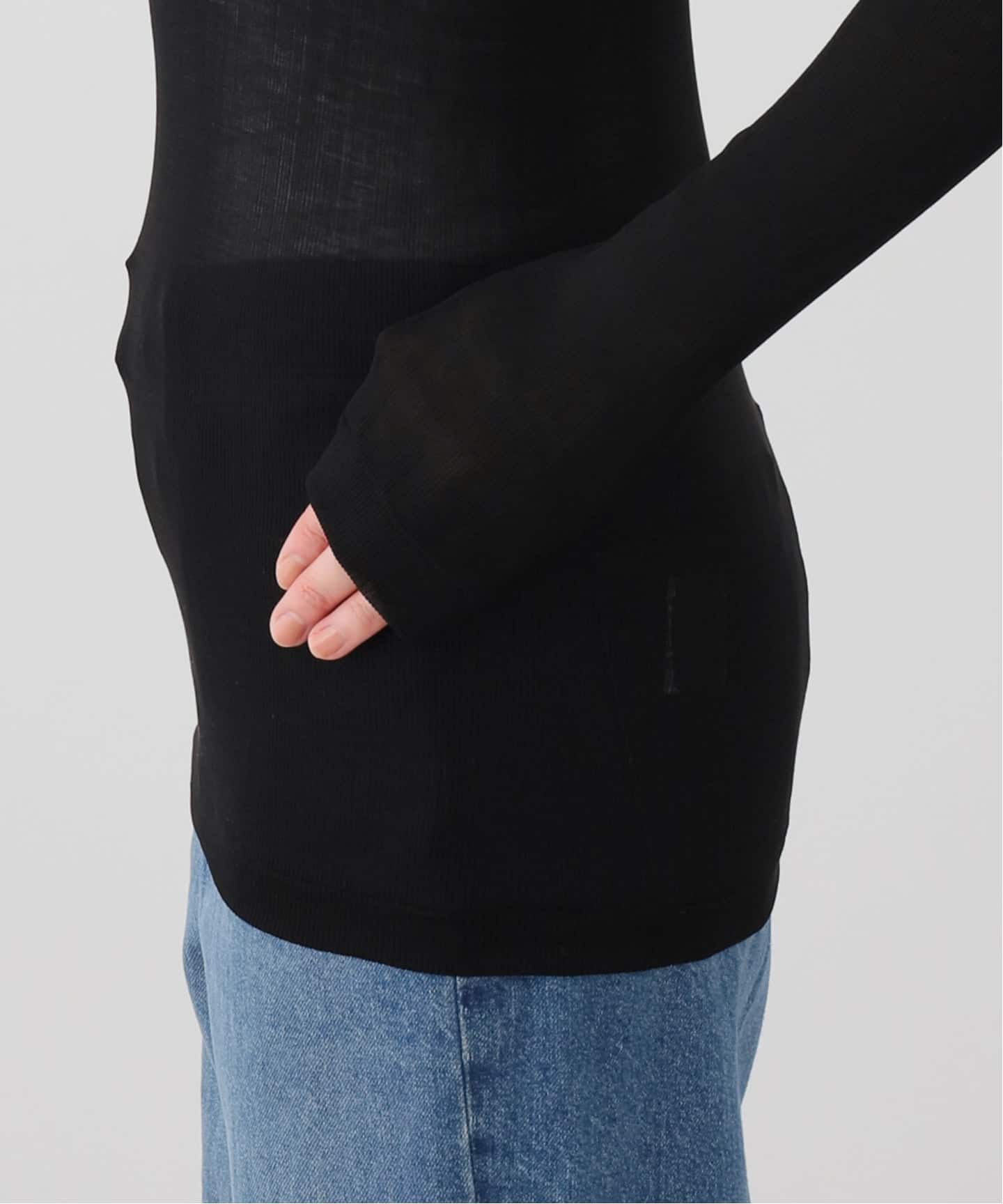 MALU olivia 2way SILKスクープネック ロンTEE（Tシャツ／カットソー