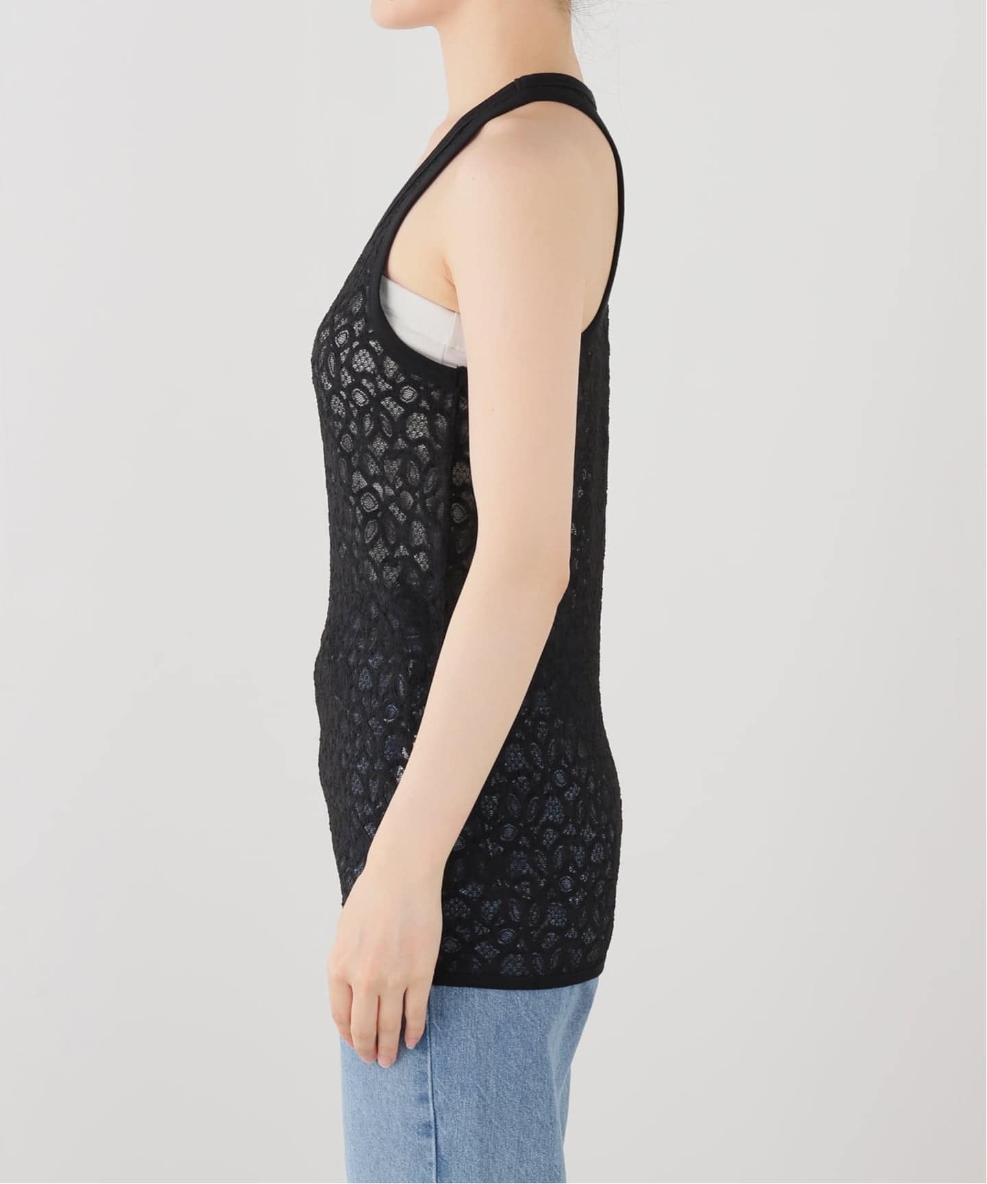 IRONING/アイロニング round lace タンクトップ（タンクトップ