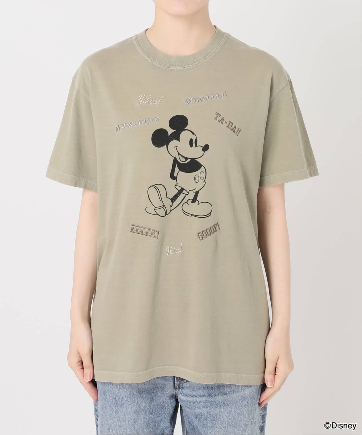 ≪予約≫WIFFLE 別注［Mickey Mouse］embroidery T（Tシャツ
