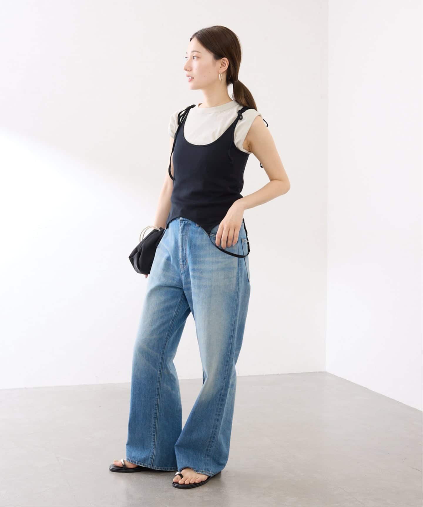 JANE SMITH cotton updown ribbon cami（Tシャツ／カットソー