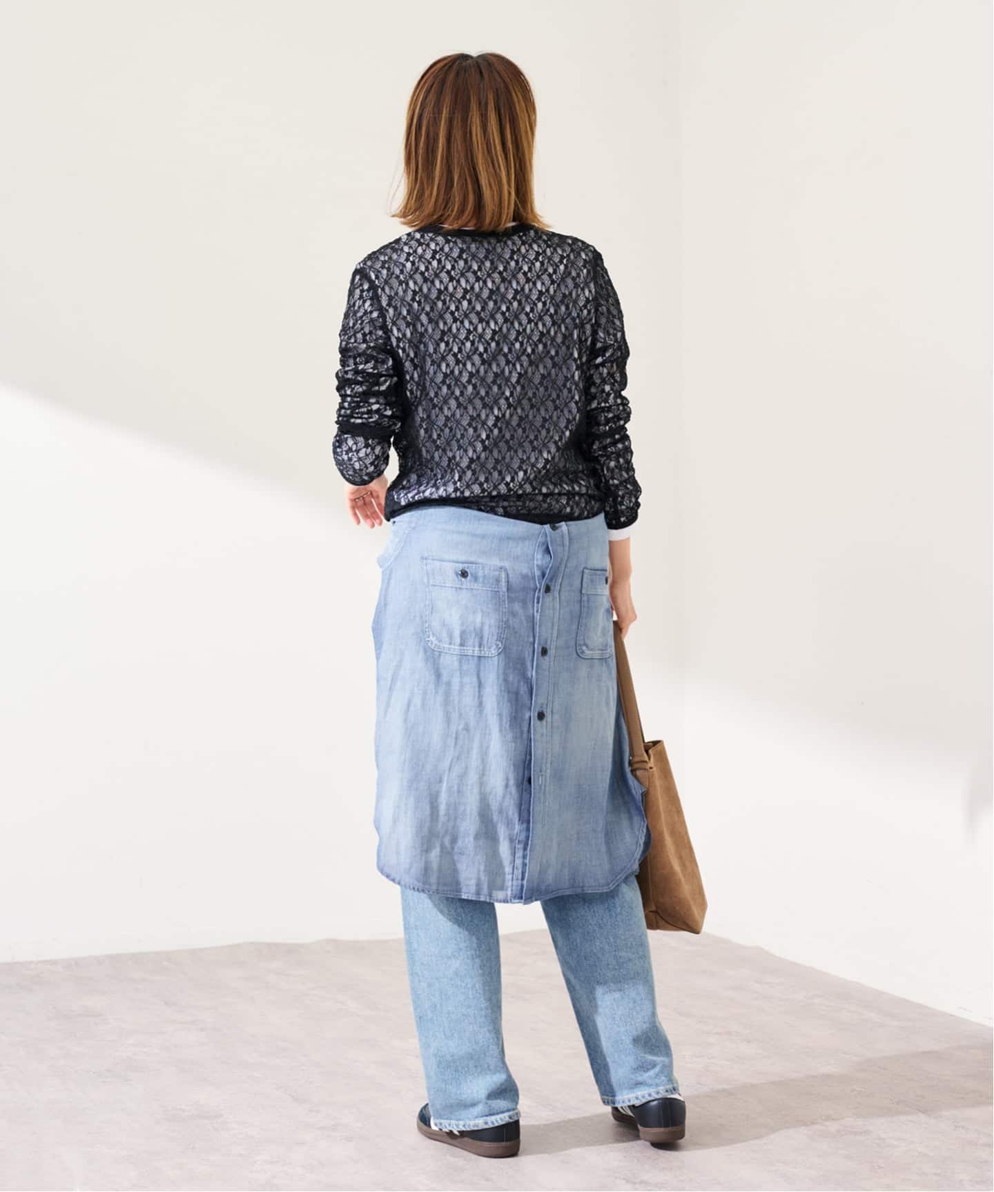 ≪追加≫IRONING/アイロニング flower lace ロングスリーブ（Tシャツ