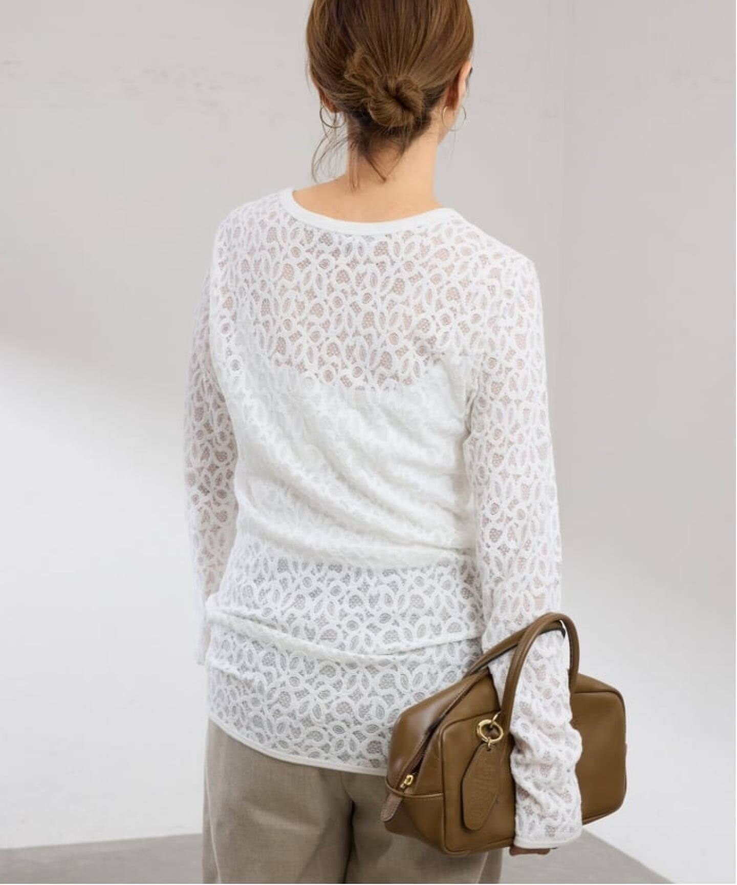 ≪追加予約≫IRONING/アイロニング round lace LS TEE 2（Tシャツ
