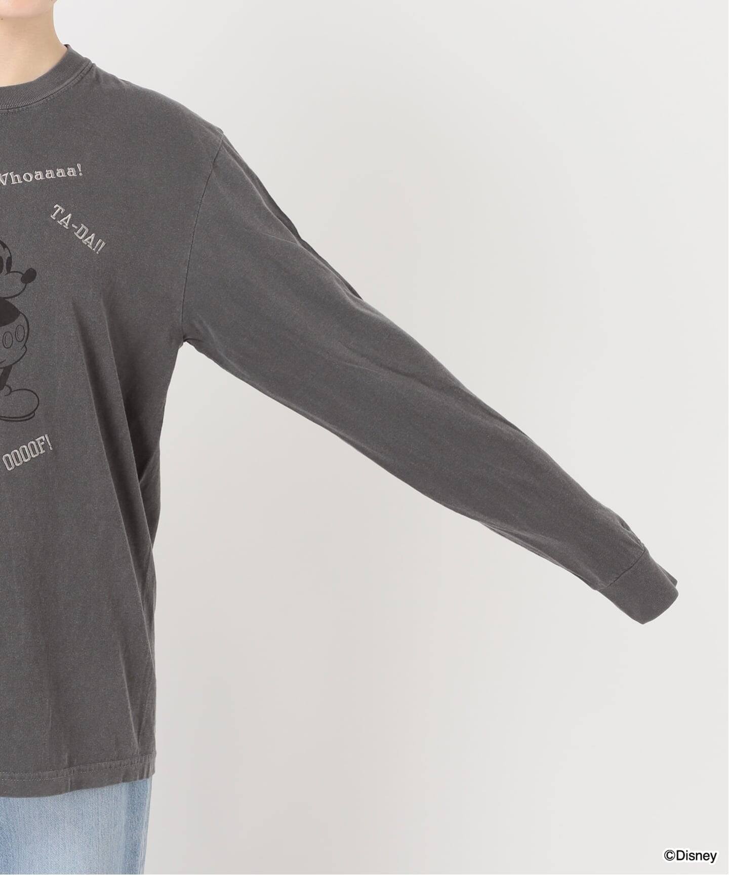 WIFFLE 別注［Mickey Mouse］embroidery ロンT（Tシャツ／カットソー 