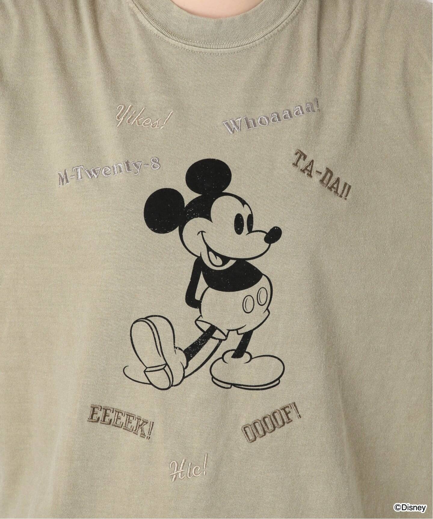 WIFFLE 別注［Mickey Mouse］embroidery ロンT（Tシャツ／カットソー 