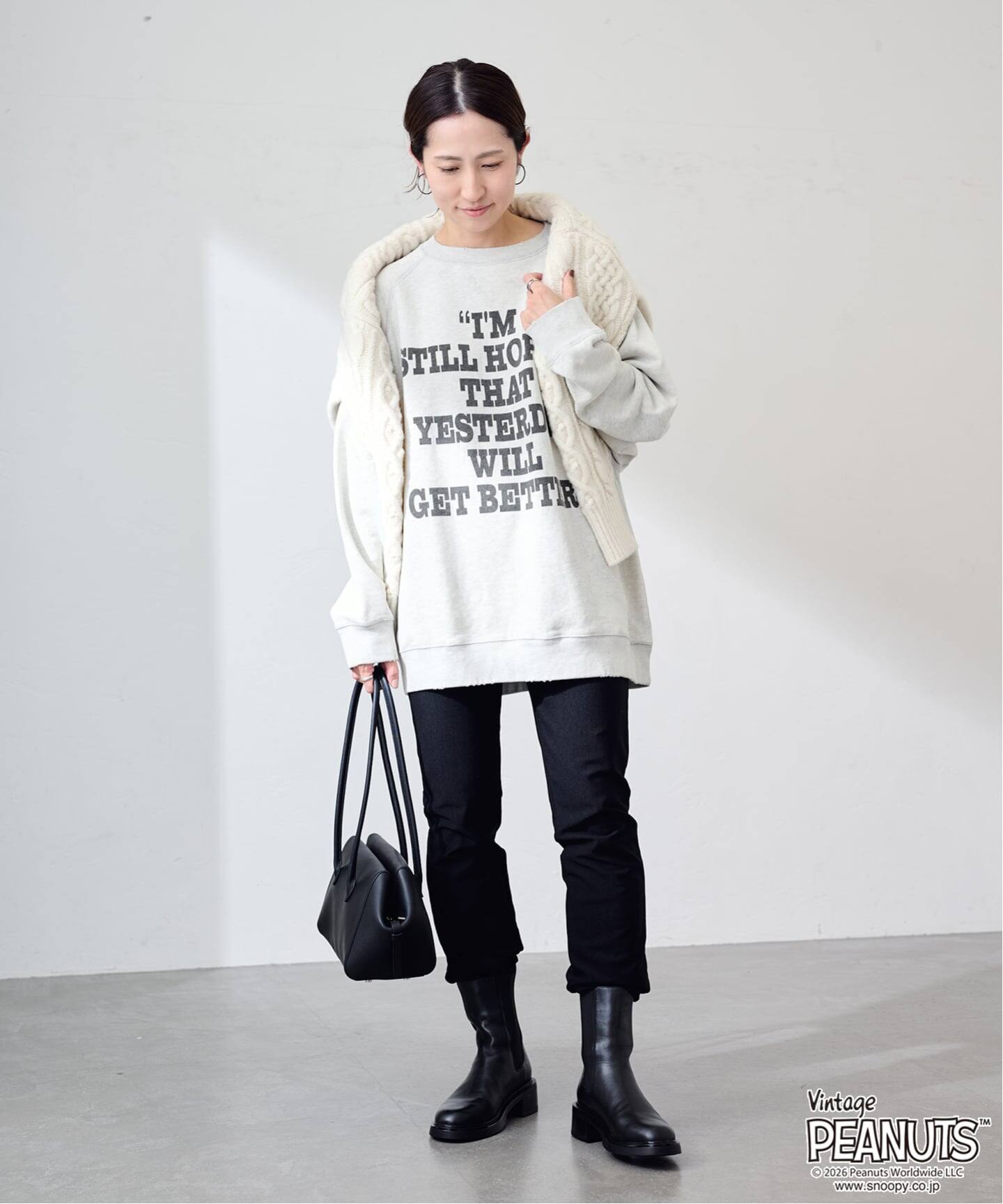 ≪追加予約≫MEAN MACHINE AGE 別注 PEANUTS VTG CREW SWT ”CHARLIE 