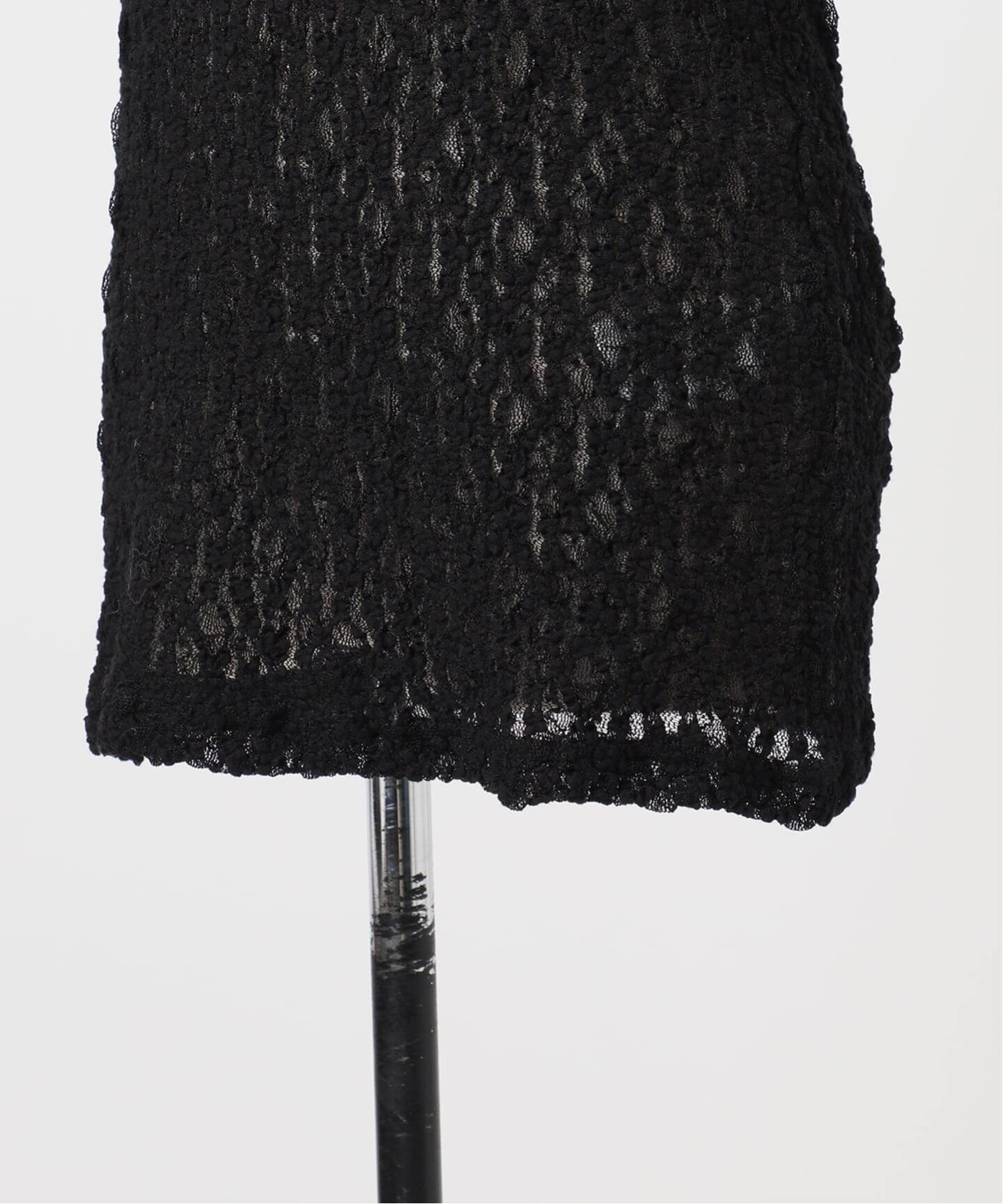 IRONING/アイロニング FLORAL SHIRRED LACE タンクトップ（タンク