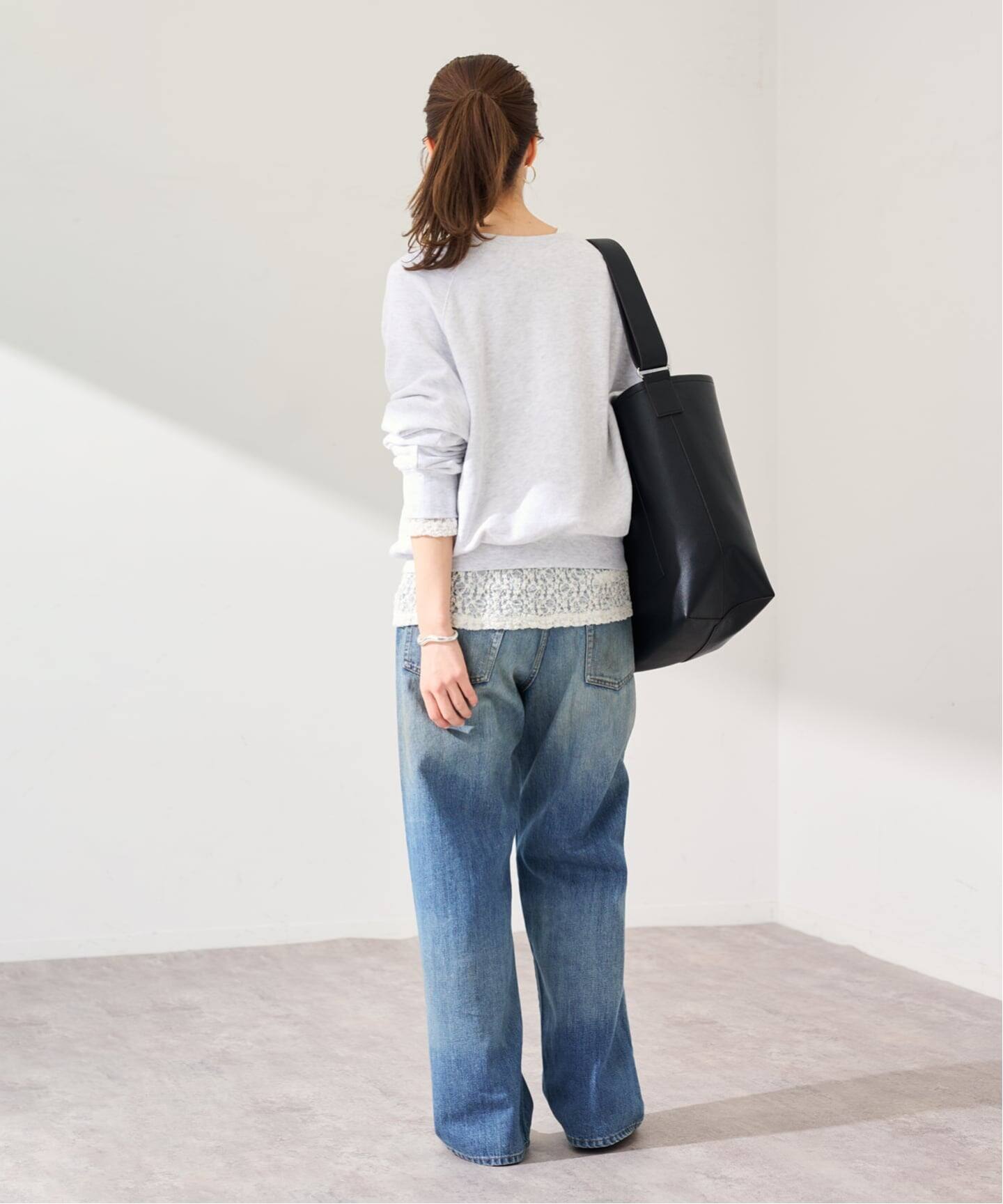 IRONING/アイロニング FLORAL SHIRRED LACE ロングスリーブ（Tシャツ