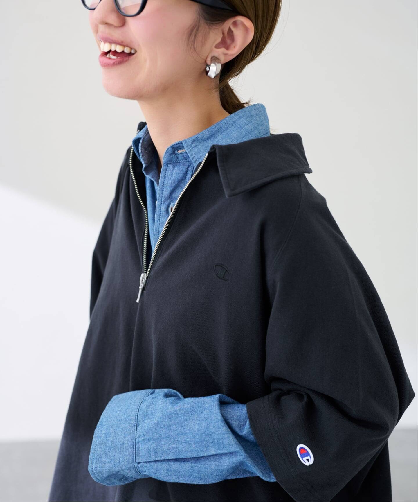 CHAMPION/チャンピオン 別注JERSEY HALF ZIP TEE（Tシャツ／カットソー