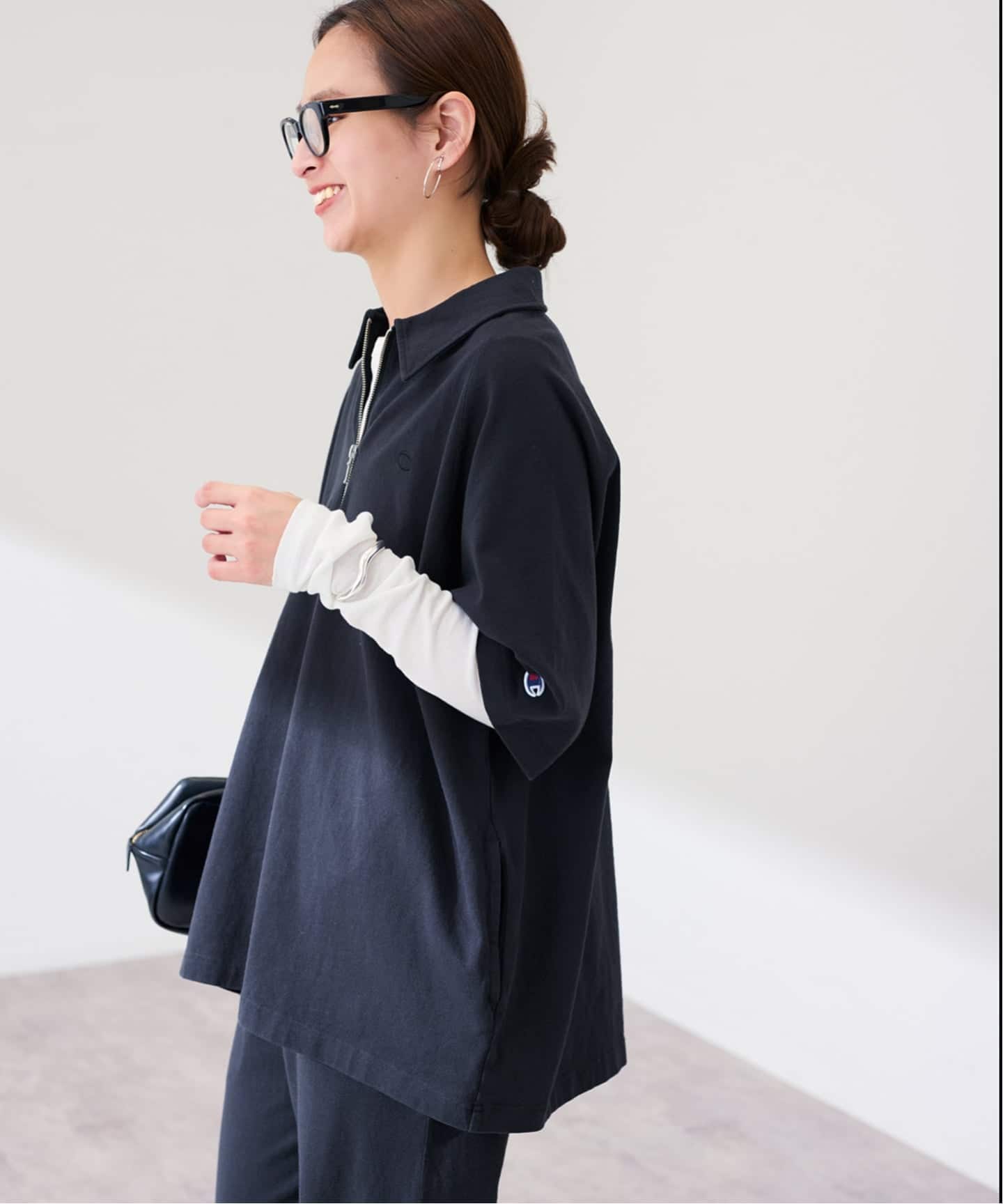 CHAMPION/チャンピオン 別注JERSEY HALF ZIP TEE（Tシャツ／カットソー