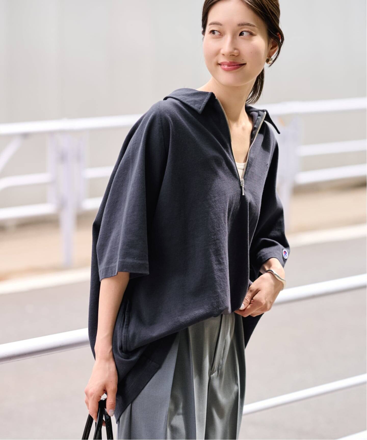 CHAMPION/チャンピオン 別注JERSEY HALF ZIP TEE（Tシャツ／カットソー