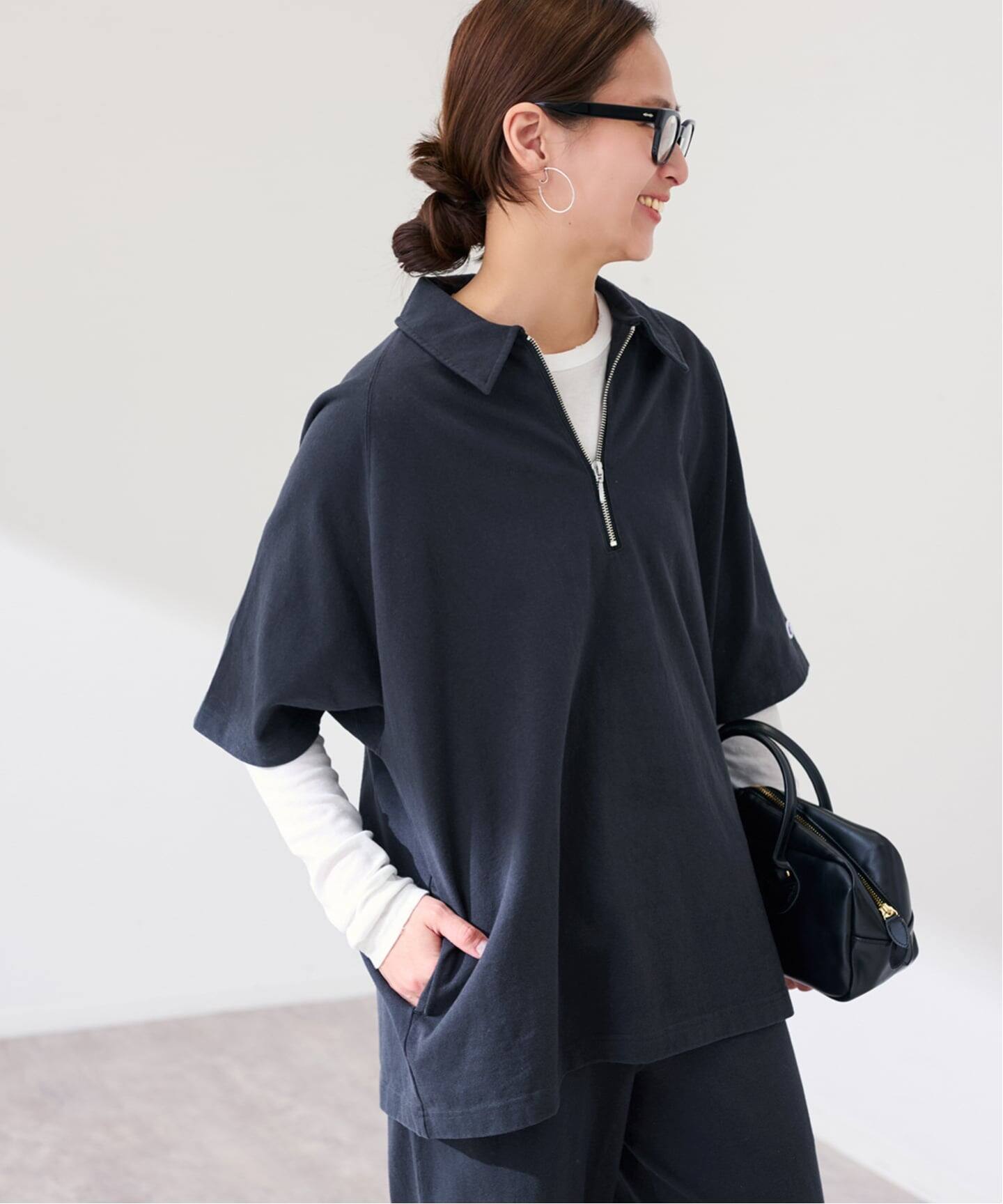CHAMPION/チャンピオン 別注JERSEY HALF ZIP TEE（Tシャツ／カットソー