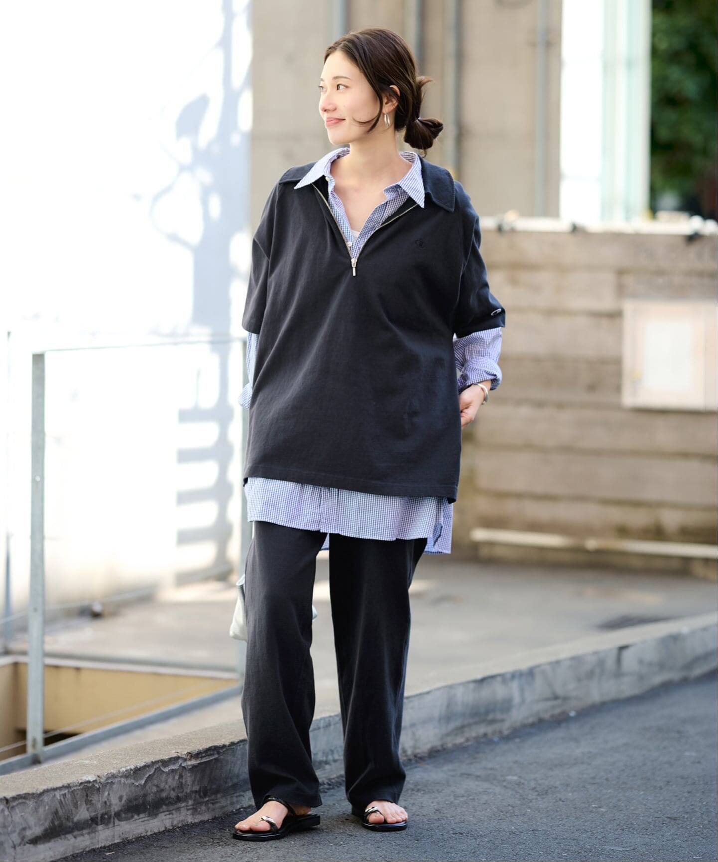 FRAMeWORK チャンピオン 別注JERSEYHALFZIPTEE CHAMPION/チャンピオン 別注JERSEY HALF ZIP TEE（Tシャツ／カットソー
