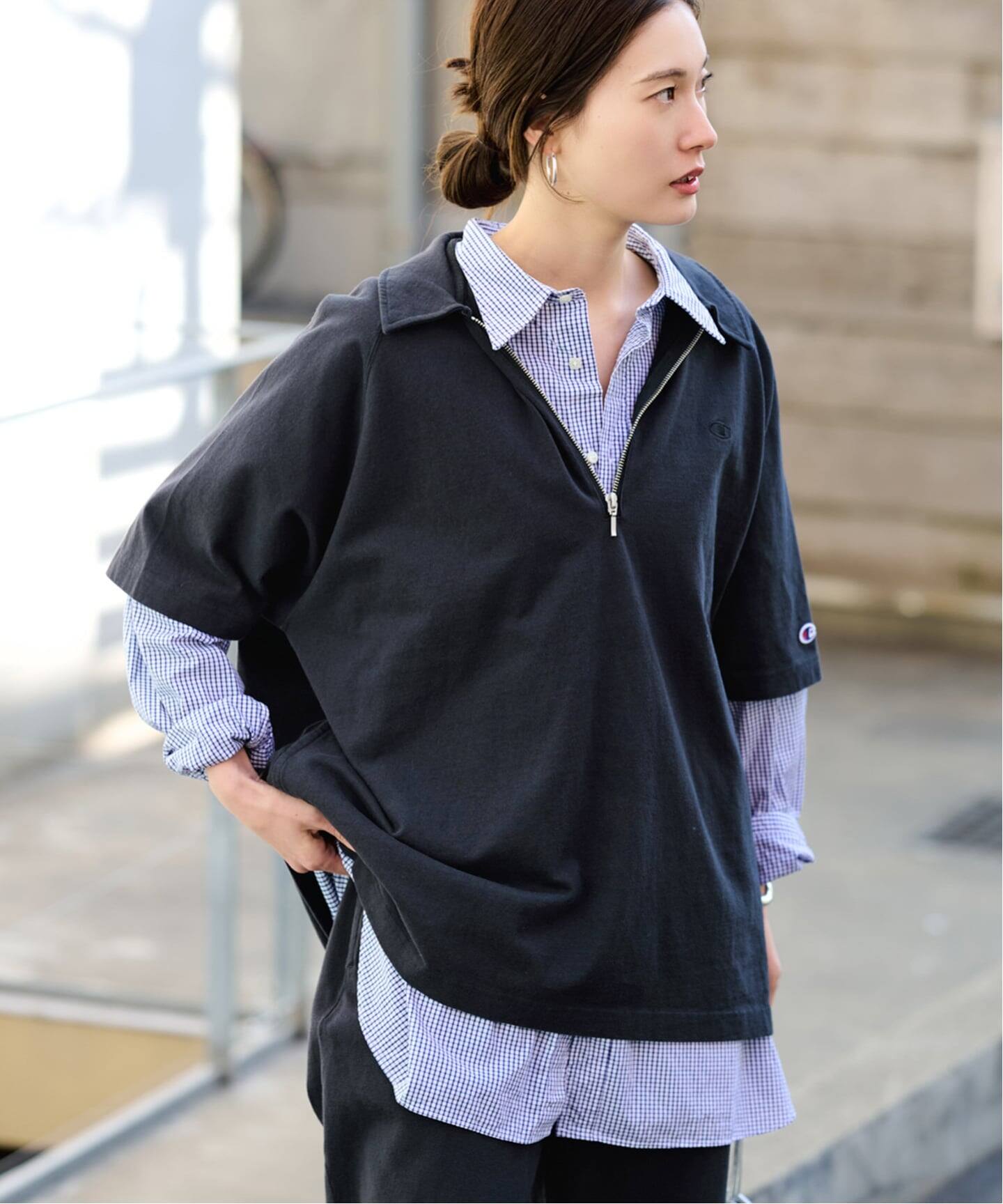 CHAMPION/チャンピオン 別注JERSEY HALF ZIP TEE（Tシャツ／カットソー