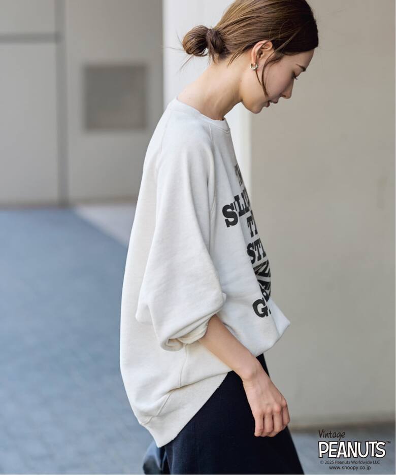 ≪WEB限定/ 追加≫MEAN MACHINE AGE 別注 PEANUTS VTG CREW SWT 