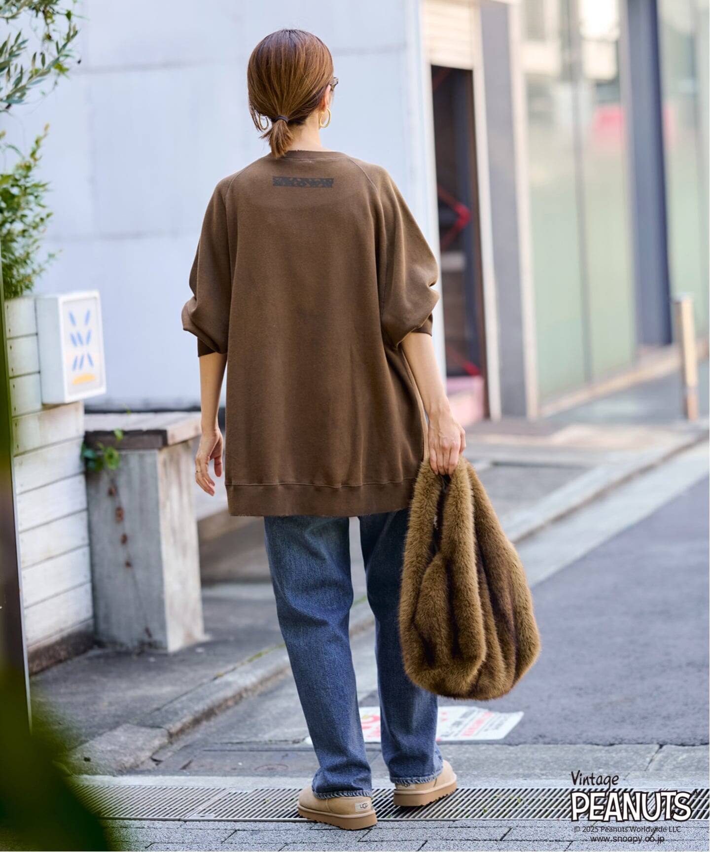 ≪WEB限定/ 追加≫MEAN MACHINE AGE 別注 PEANUTS VTG CREW SWT