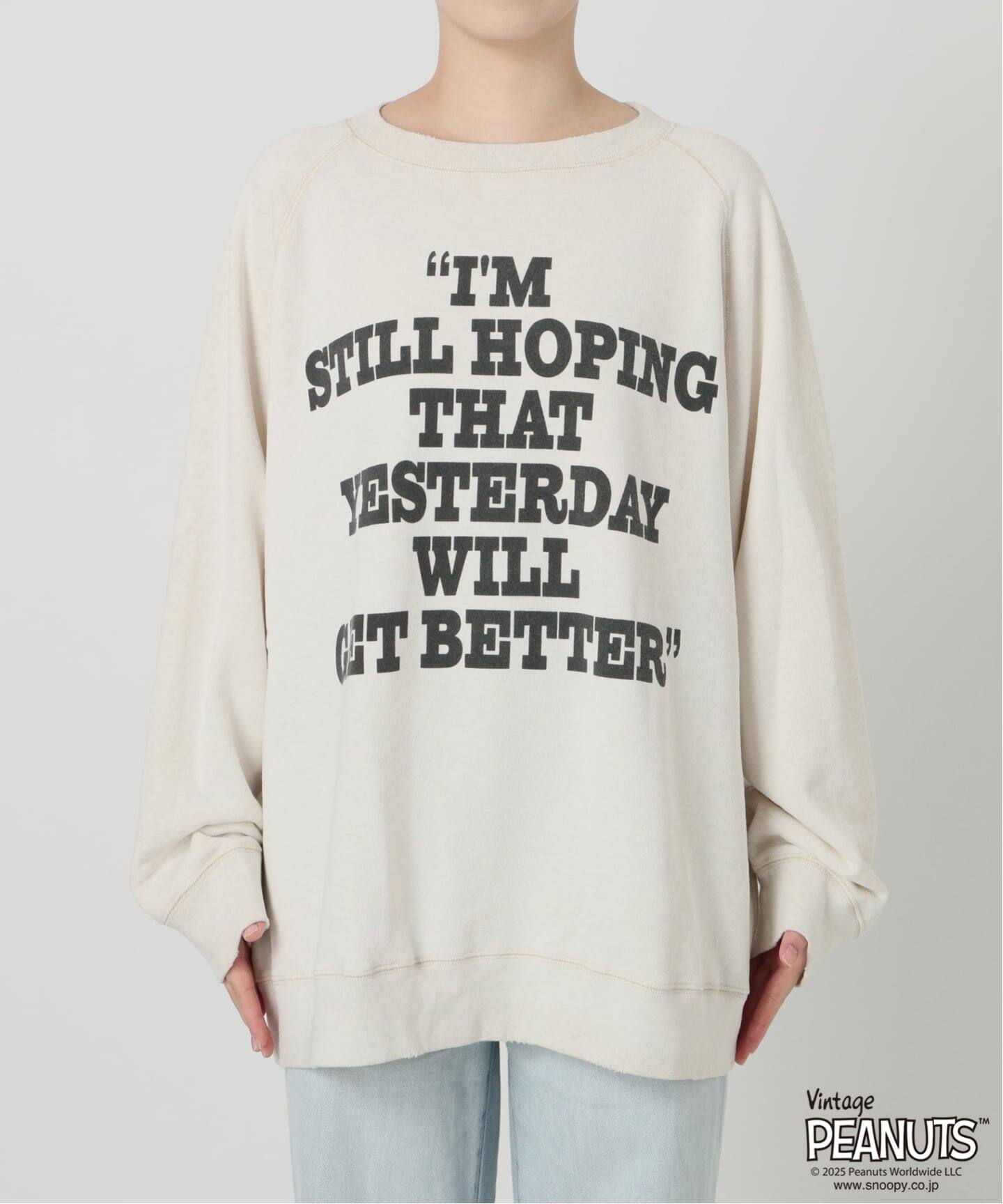 ≪WEB限定/ 追加予約≫MEAN MACHINE AGE 別注 PEANUTS VTG CREW SWT