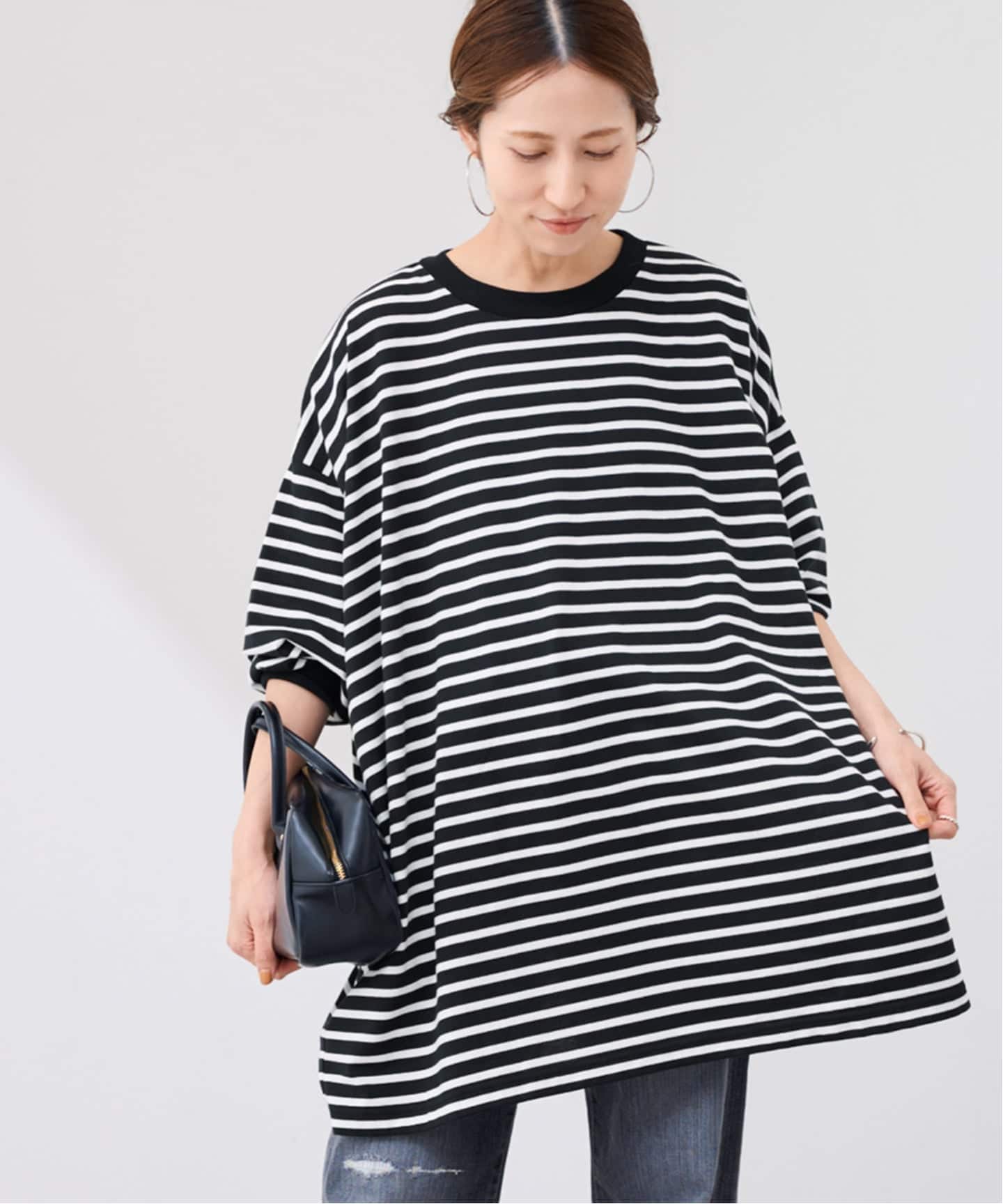【みずほ】ONIT 別注OVERSIZE BORDER ≪追加≫ONIT/オニット 別注OVERSIZE BORDER LS（Tシャツ／カットソー