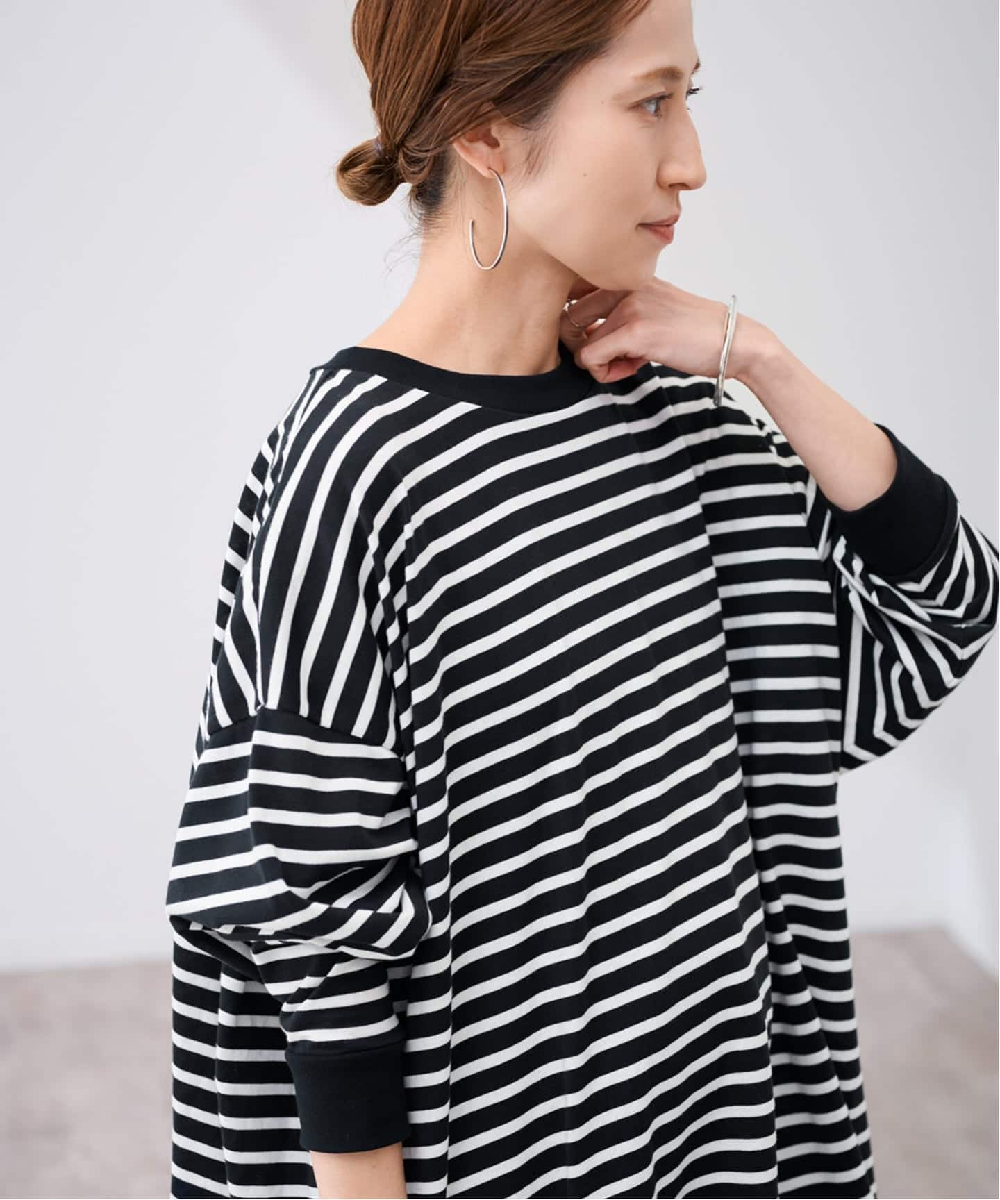 FRAMeWORK onit/オニット別注OVERSIZEボーダーロングスリーブ ≪追加≫ONIT/オニット 別注OVERSIZE BORDER LS（Tシャツ／カットソー