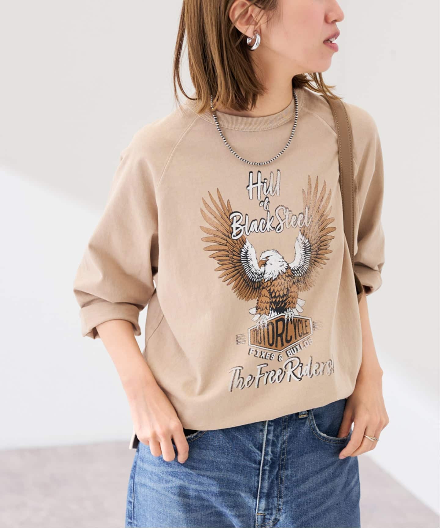 FRAMeWORK▼GOOD ROCK SPEED別注▼モーターサイクル T GOOD ROCK SPEED 別注 モーターサイクルTシャツ（Tシャツ／カットソー