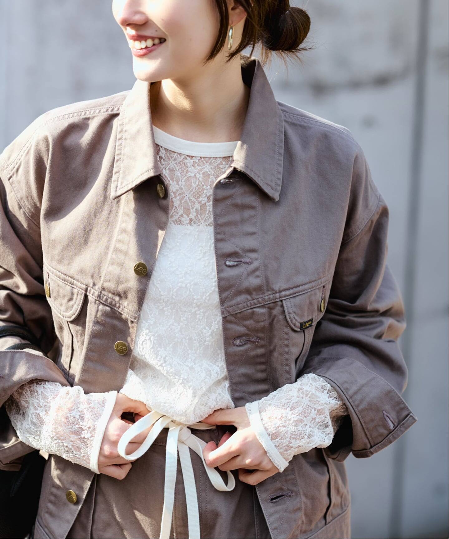 ≪追加≫IRONING/アイロニング flower lace ロングスリーブ 2（Tシャツ