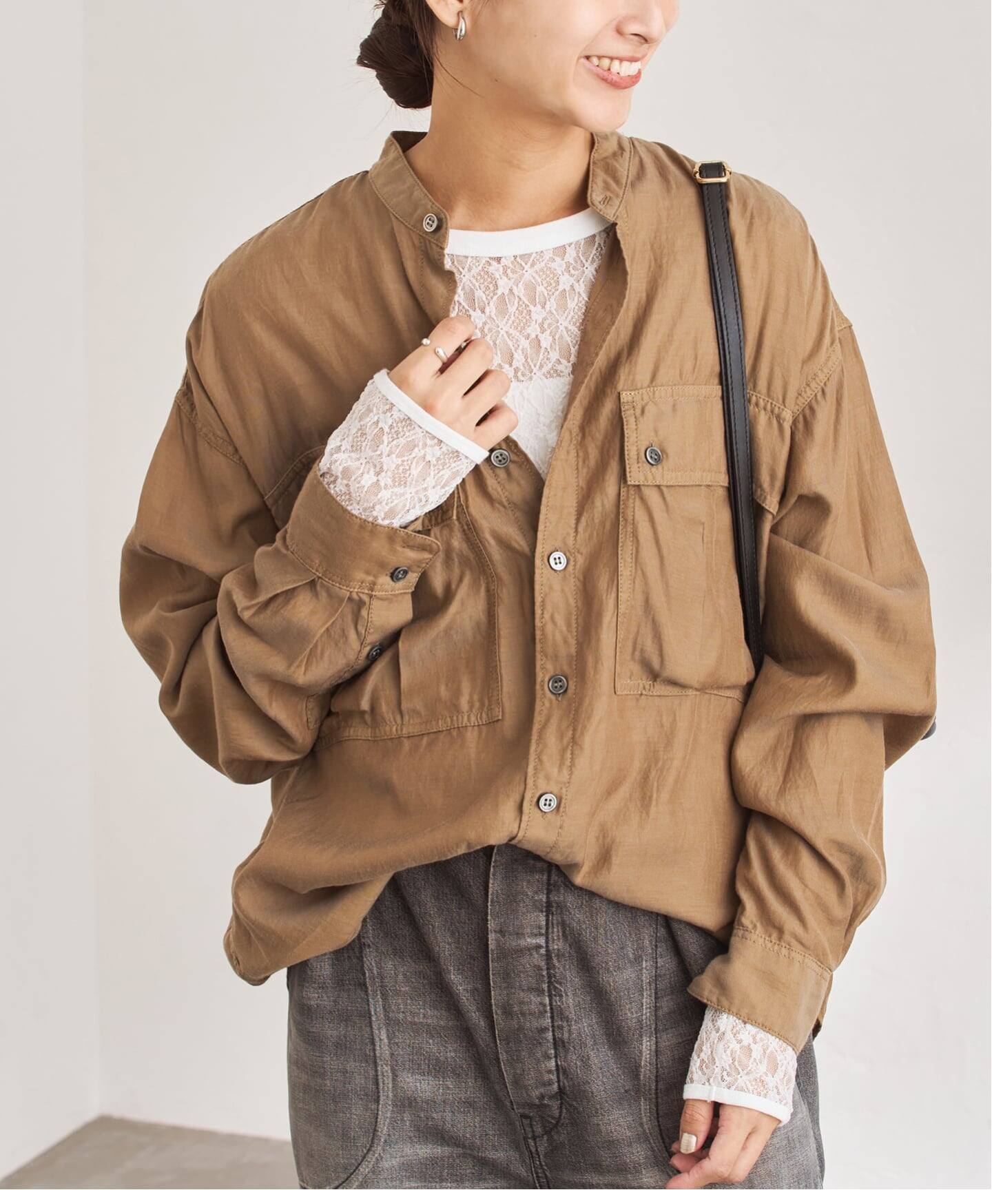 ≪追加≫IRONING/アイロニング flower lace ロングスリーブ 2（Tシャツ