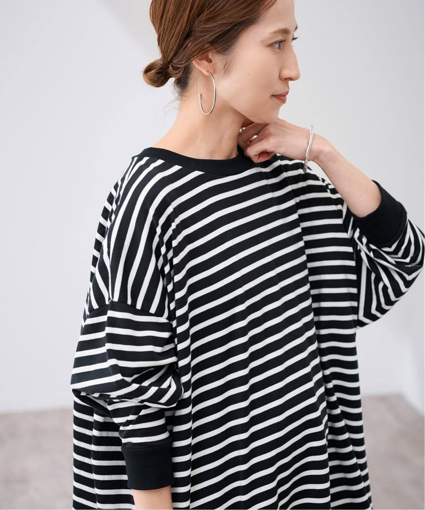 ≪WEB限定 / 追加≫ONIT 別注OVERSIZE BORDER LS（Tシャツ／カットソー